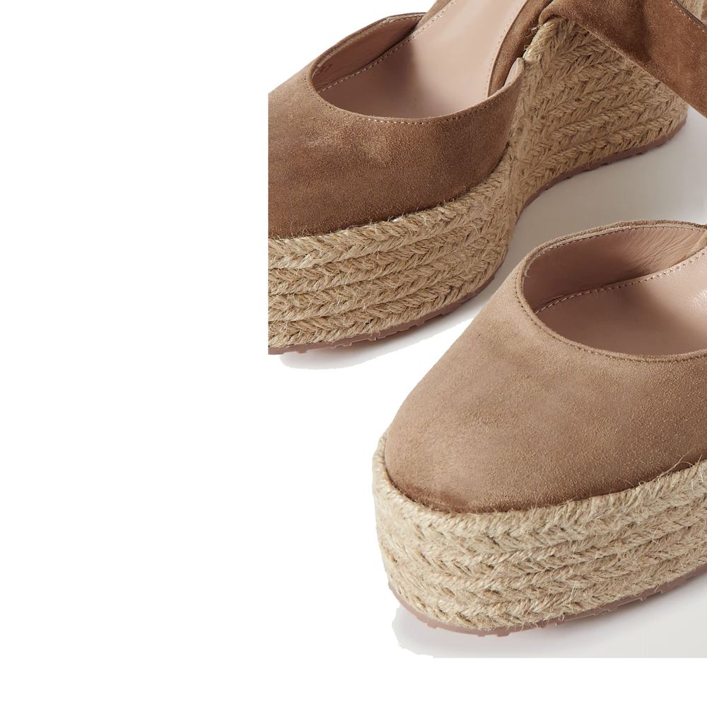 Gianvito Rossi Suede Wedge Espadrilles - ACCEXO