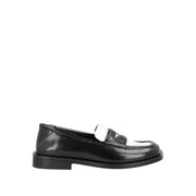The Attico Black Leather Slip-On Loafers