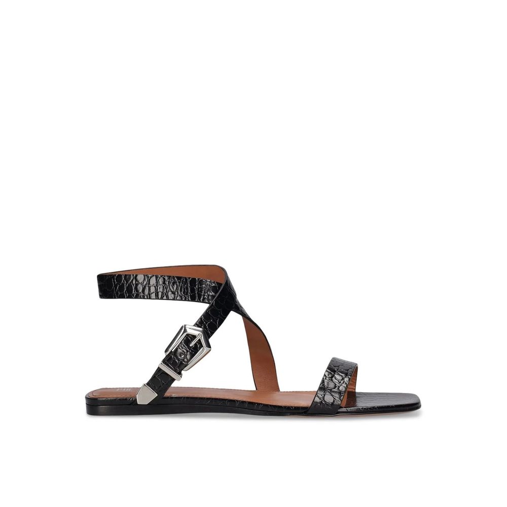 Paris Texas Lauren Croco Flat Sandals - ACCEXO