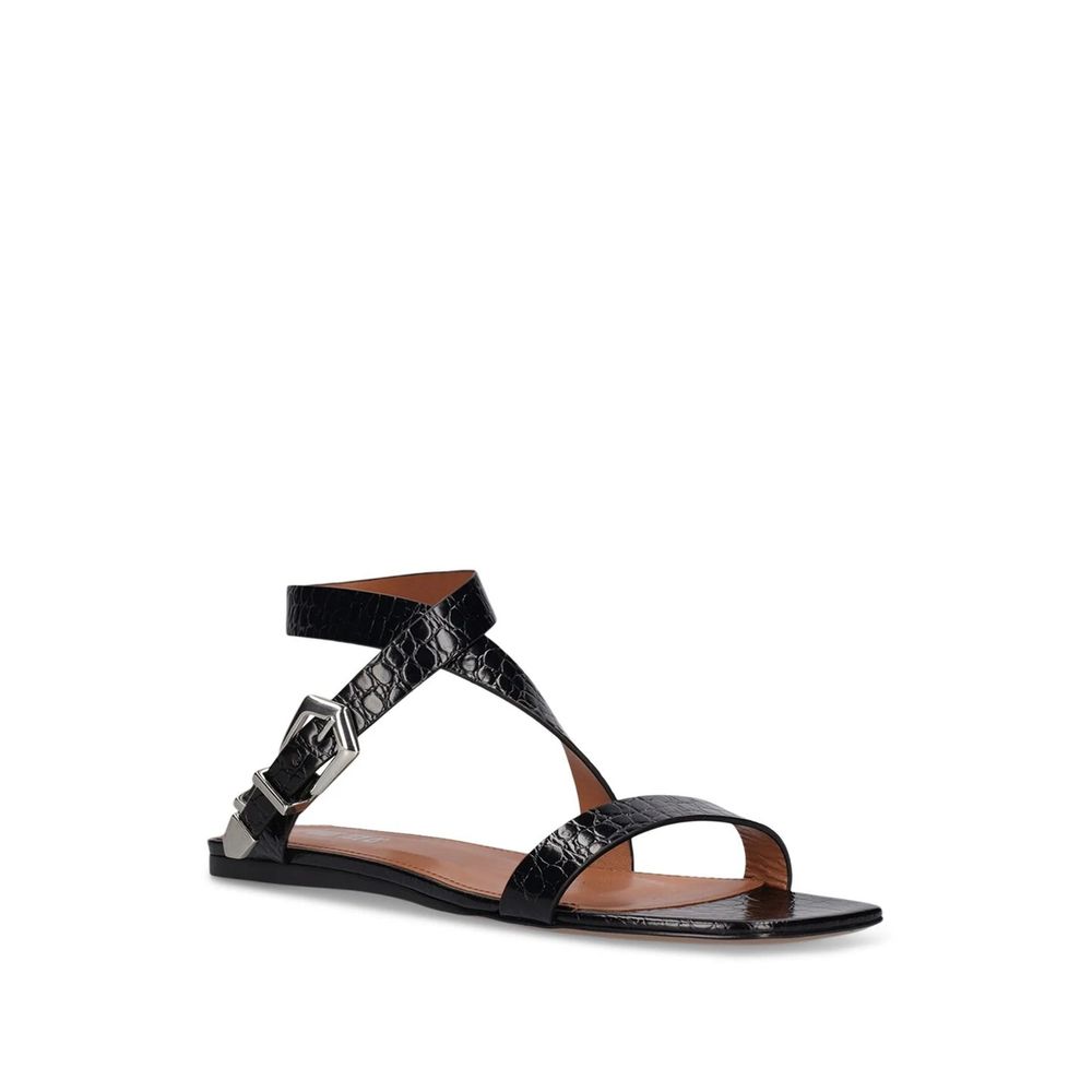 Paris Texas Lauren Croco Flat Sandals - ACCEXO