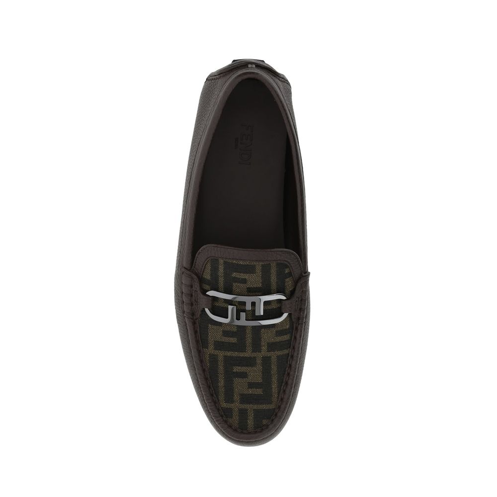 Fendi Leather Monogram Loafers - ACCEXO