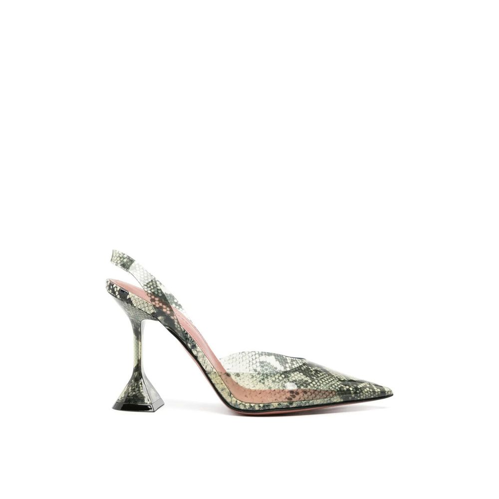 Amina Muaddi Holli Glass 95mm Snakeskin-effect Pumps - ACCEXO