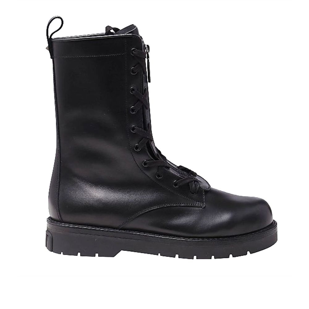 Valentino Garavani Combat Leather Boots - ACCEXO