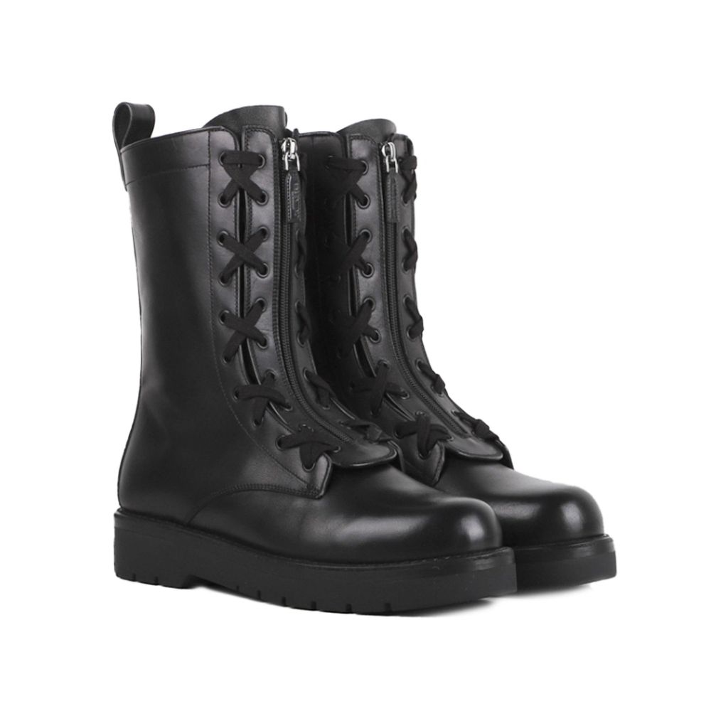 Valentino Garavani Combat Leather Boots - ACCEXO