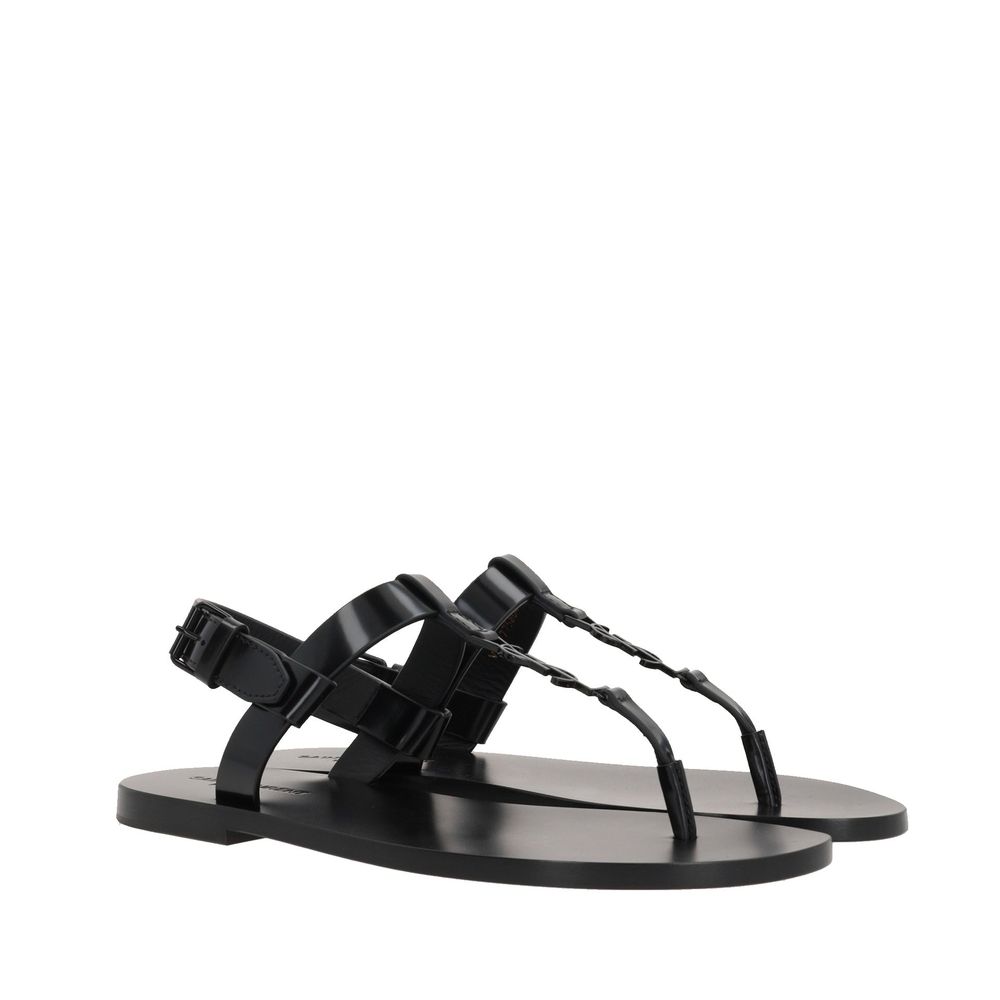 Saint Laurent Cassandre 05 Flat Sandals - ACCEXO