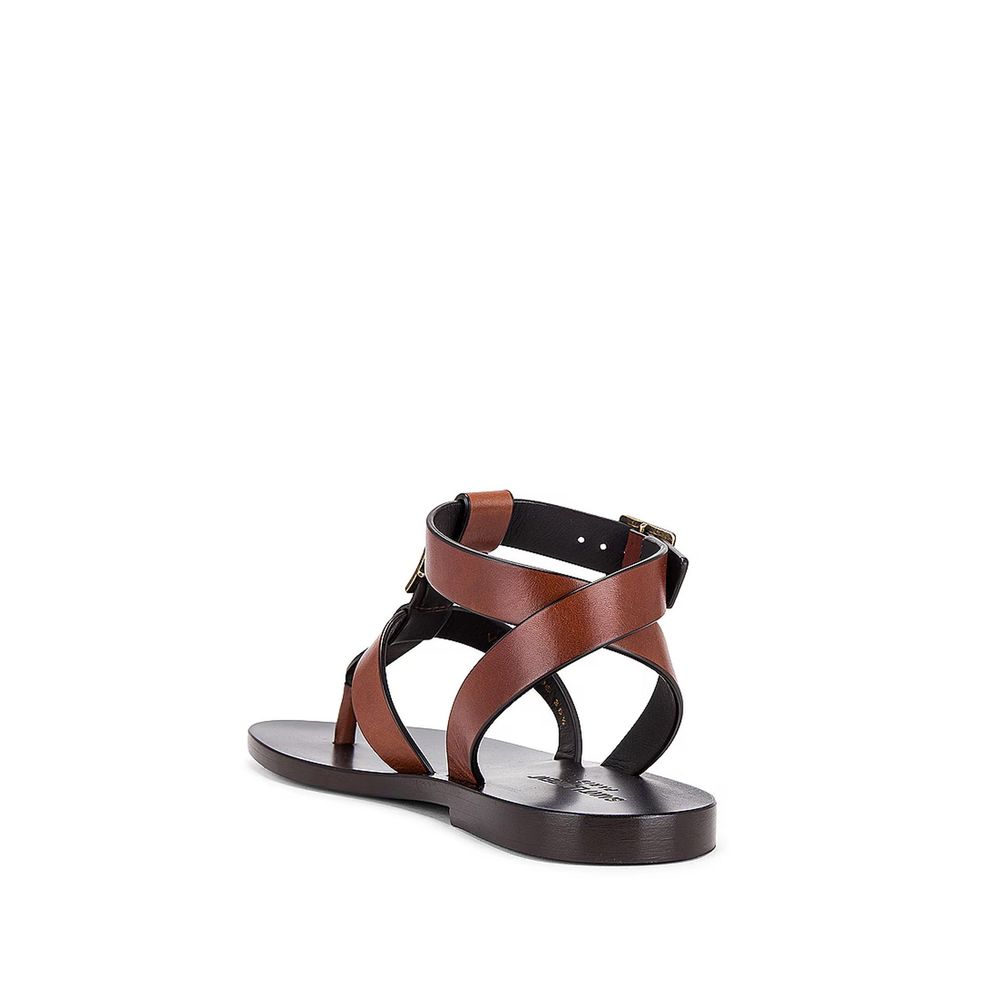 Saint Laurent Hardy Leather Sandals - ACCEXO