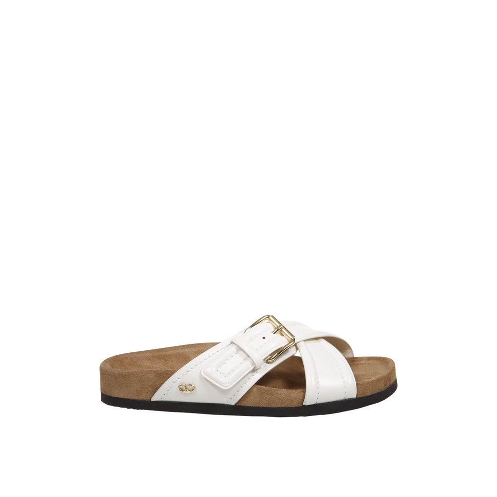 Valentino Garavani Leather Flat Sandals - ACCEXO