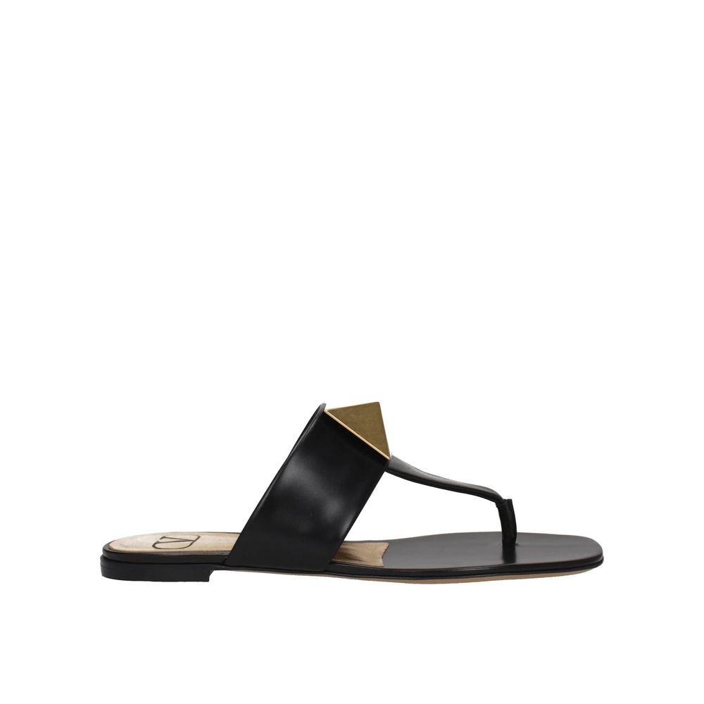 Valentino Garavani One Stud Leather Thong Sandals - ACCEXO