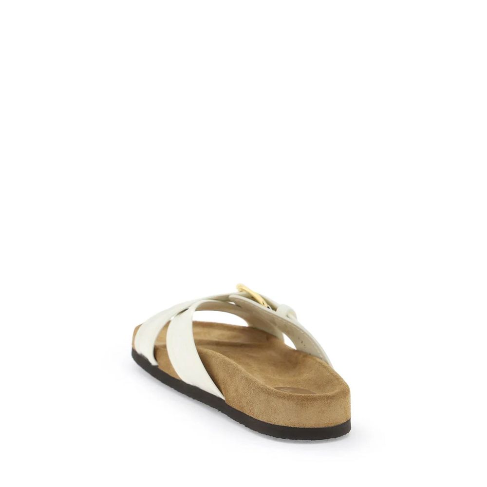 Valentino Garavani Leather Flat Sandals - ACCEXO