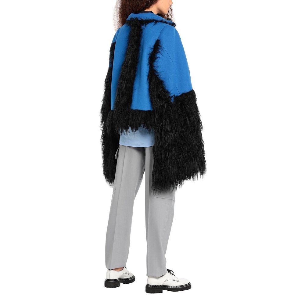 Maison Margiela Faux Fur Trimmed Cape Jacket - ACCEXO