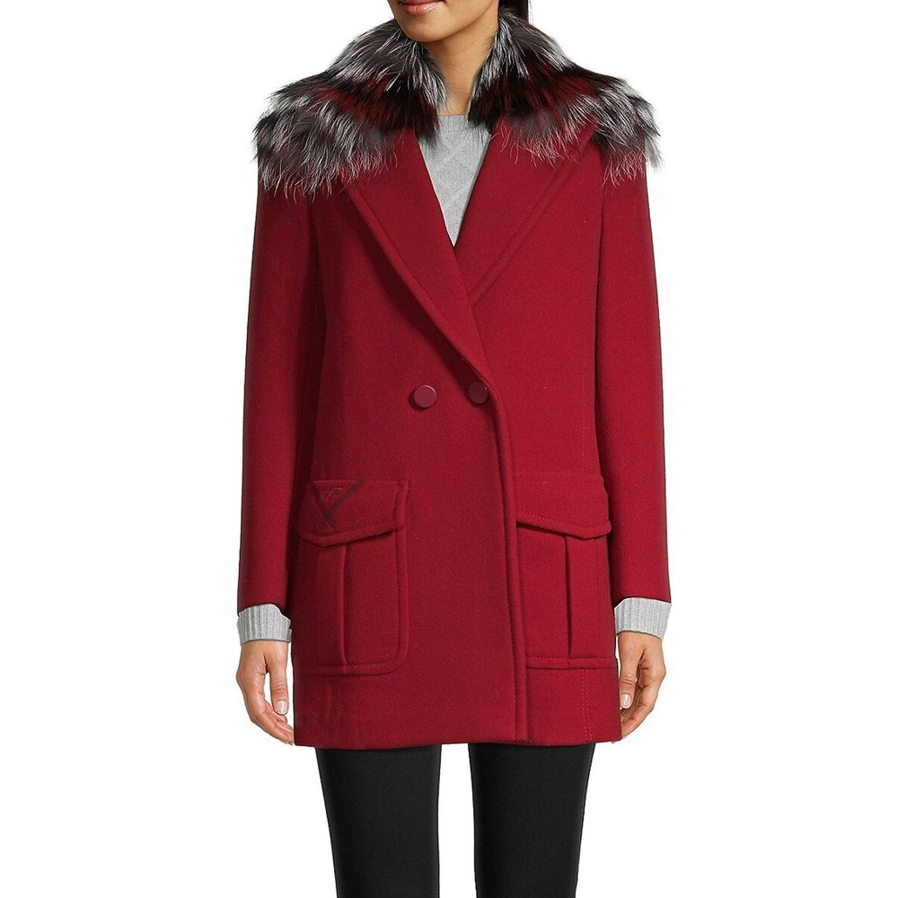 Fendi Fur Collar Wool Coat - ACCEXO