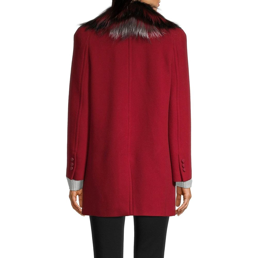 Fendi Fur Collar Wool Coat - ACCEXO