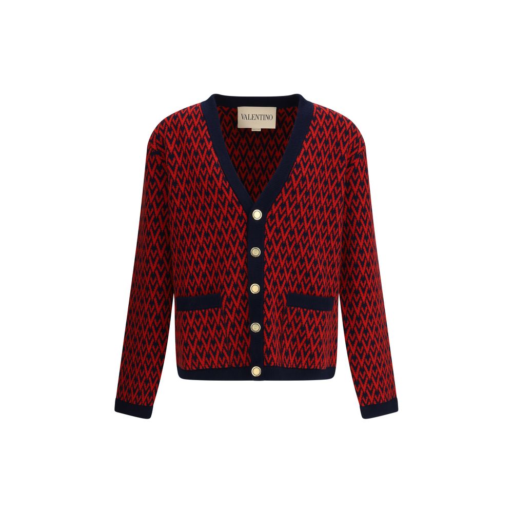 Valentino Multicolor Fleece Wool Cardigan Main image