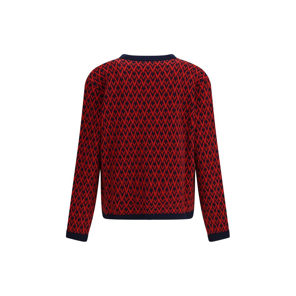 Valentino Multicolor Fleece Wool Cardigan Secondary image