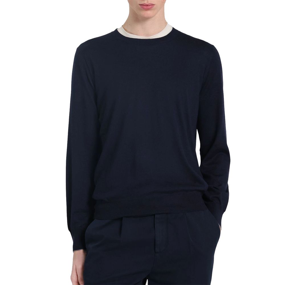 Brunello Cucinelli Blue Cashmere Sweater - ACCEXO