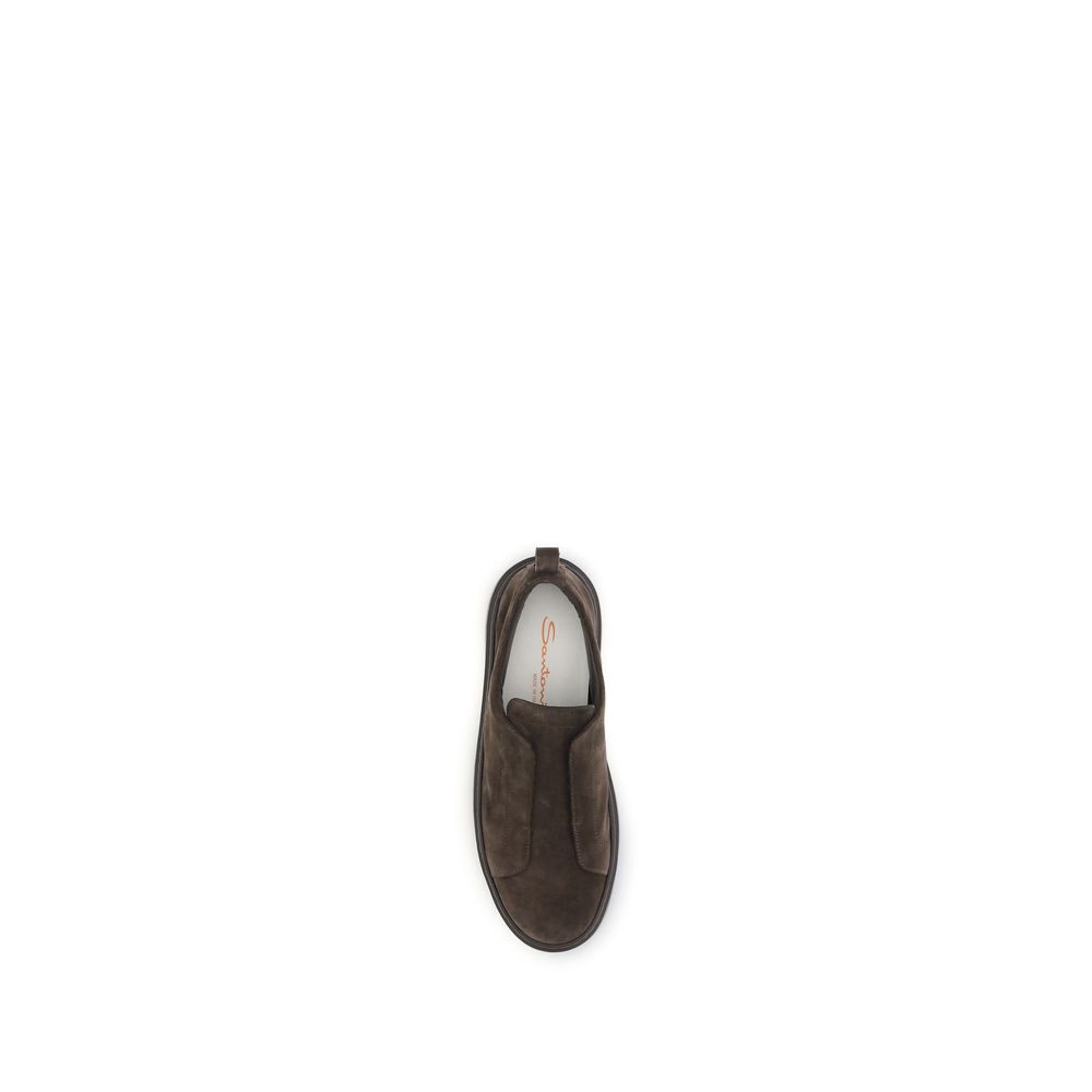 Santoni Suede slip-on Sneakers