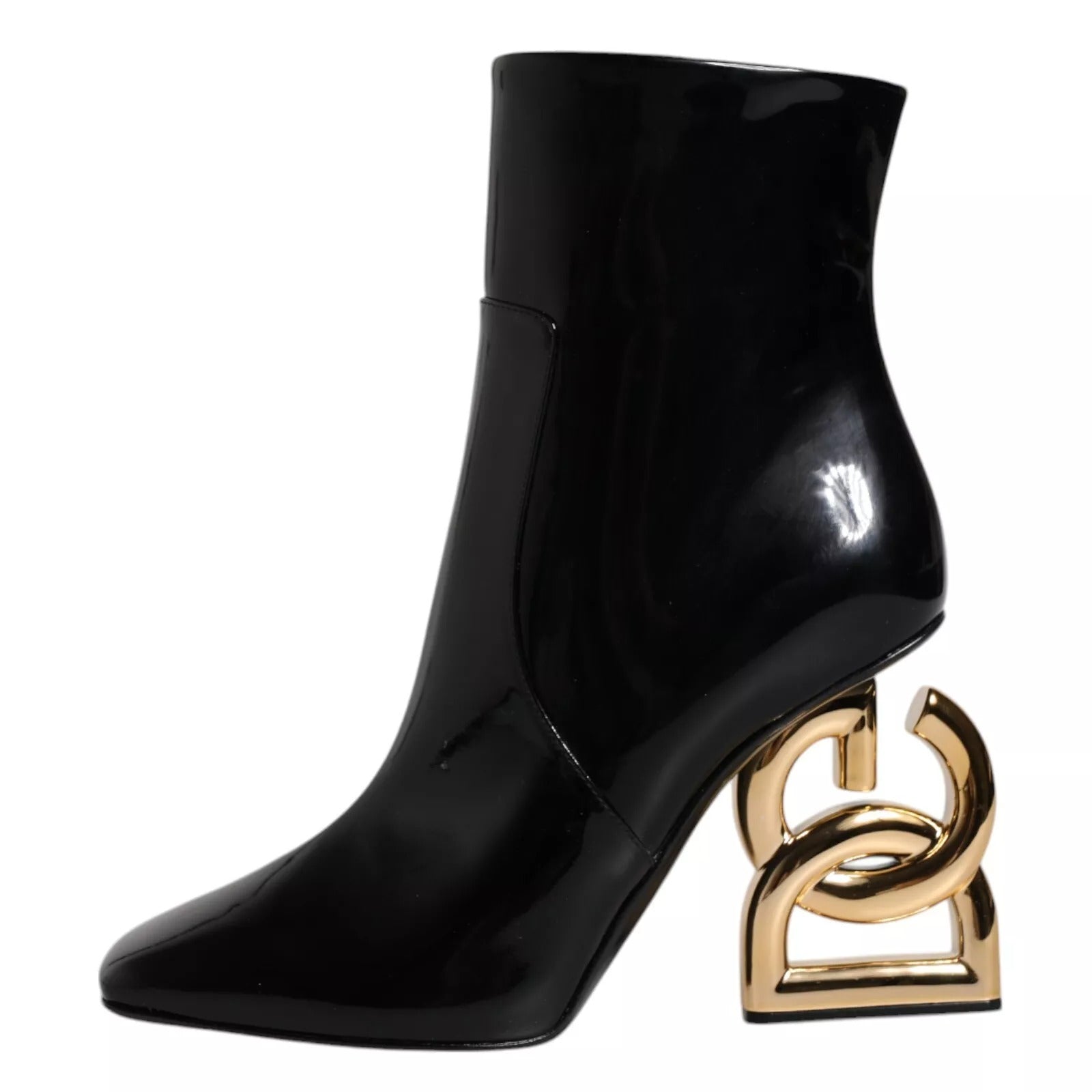 Dolce & Gabbana Black Jackie Leather Mid Calf Boots Shoes - ACCEXO