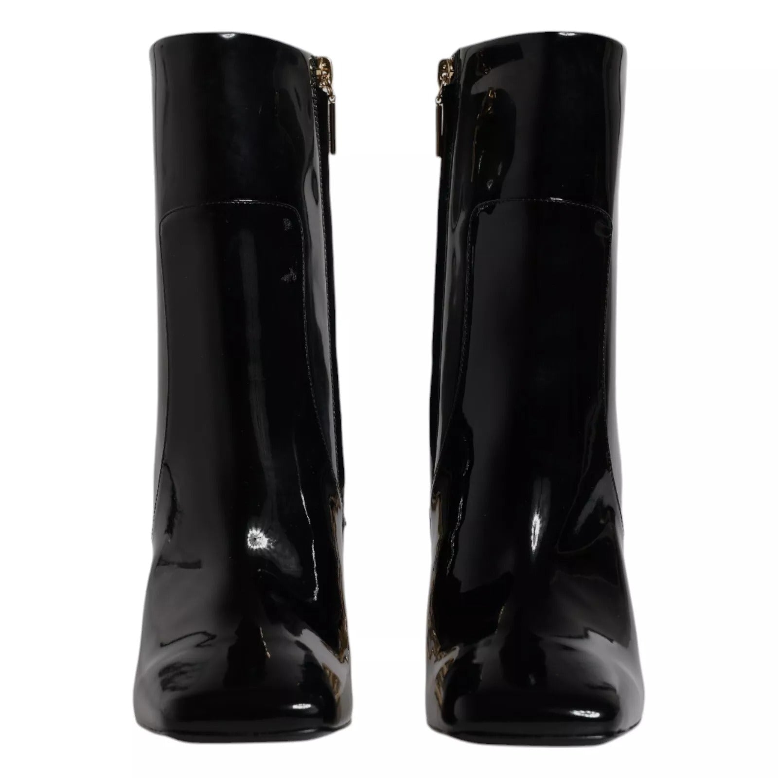 Dolce & Gabbana Black Jackie Leather Mid Calf Boots Shoes - ACCEXO