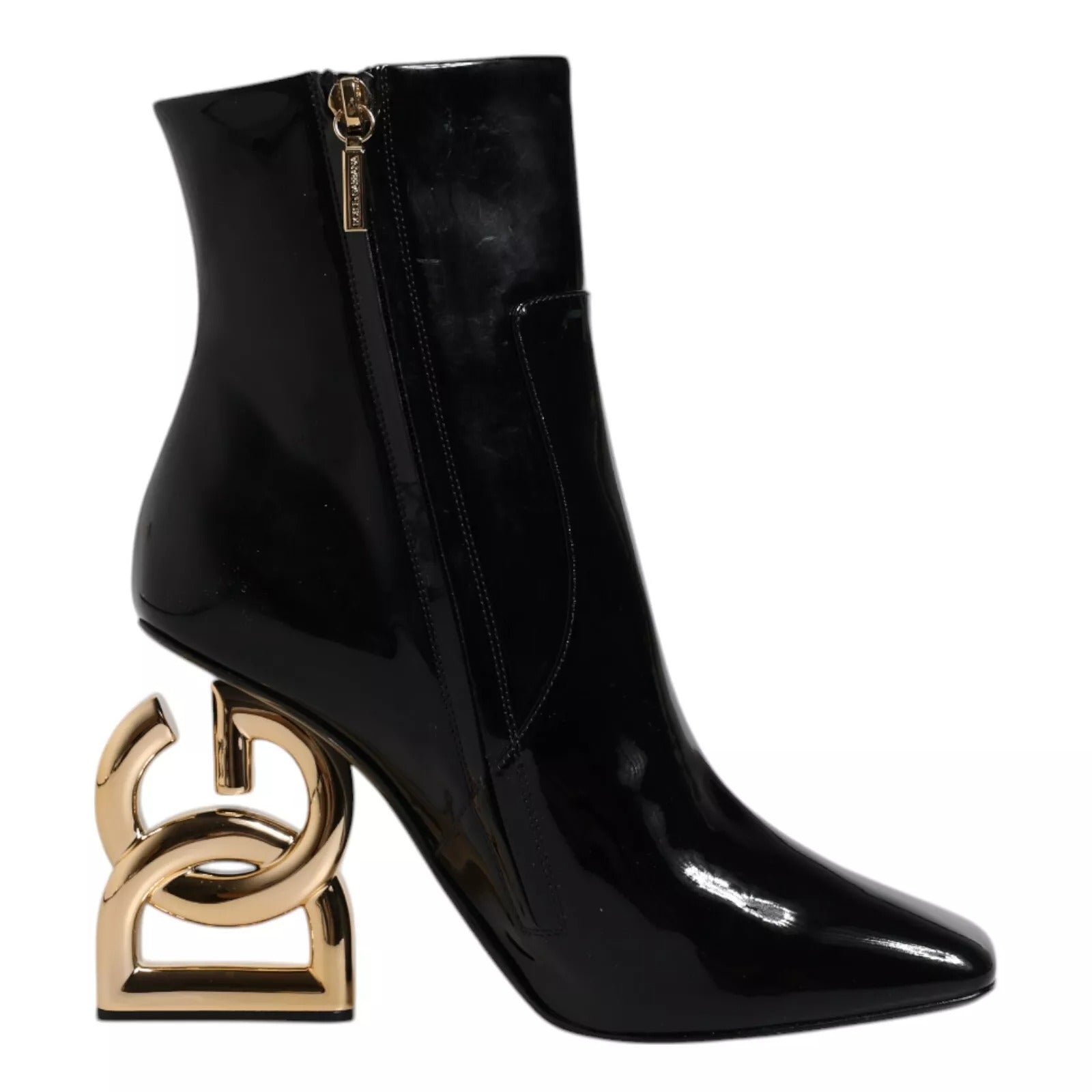 Dolce & Gabbana Black Jackie Leather Mid Calf Boots Shoes - ACCEXO