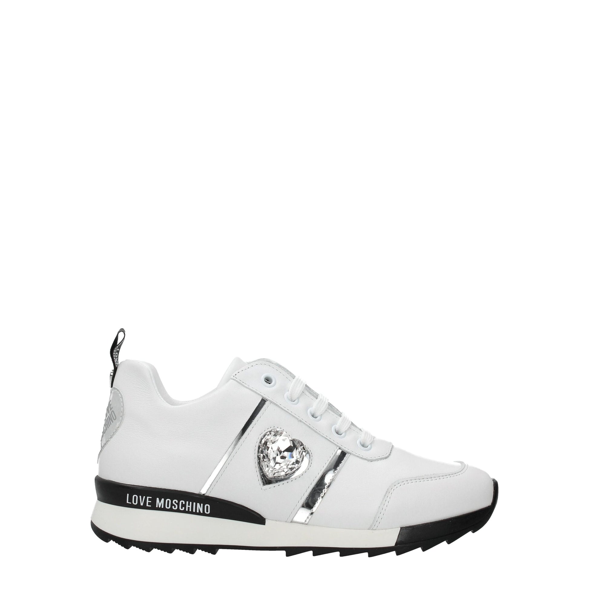 Love Moschino White Leather Sneakers - ACCEXO
