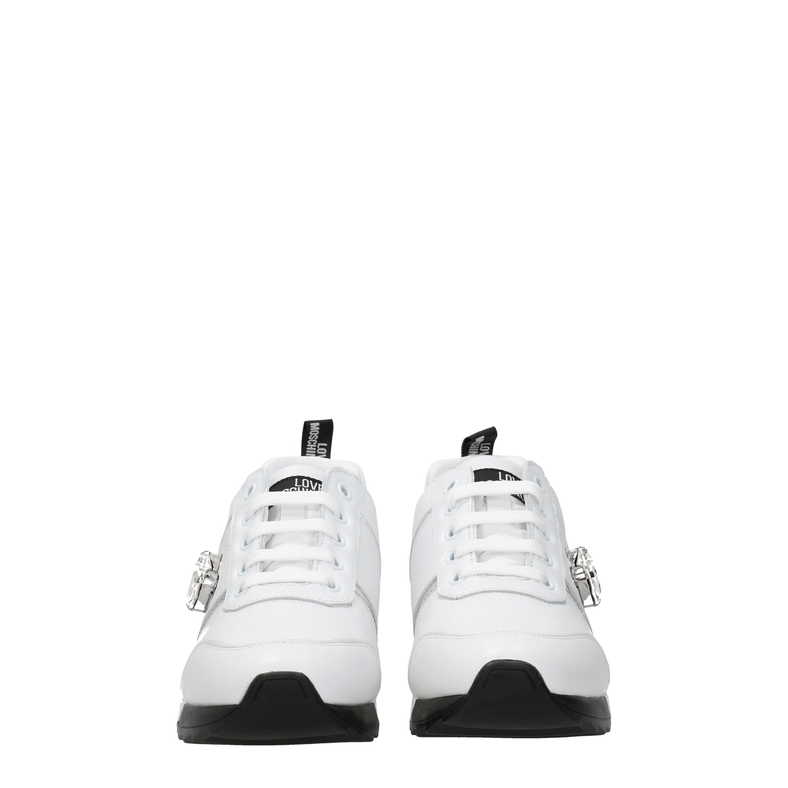 Love Moschino White Leather Sneakers - ACCEXO