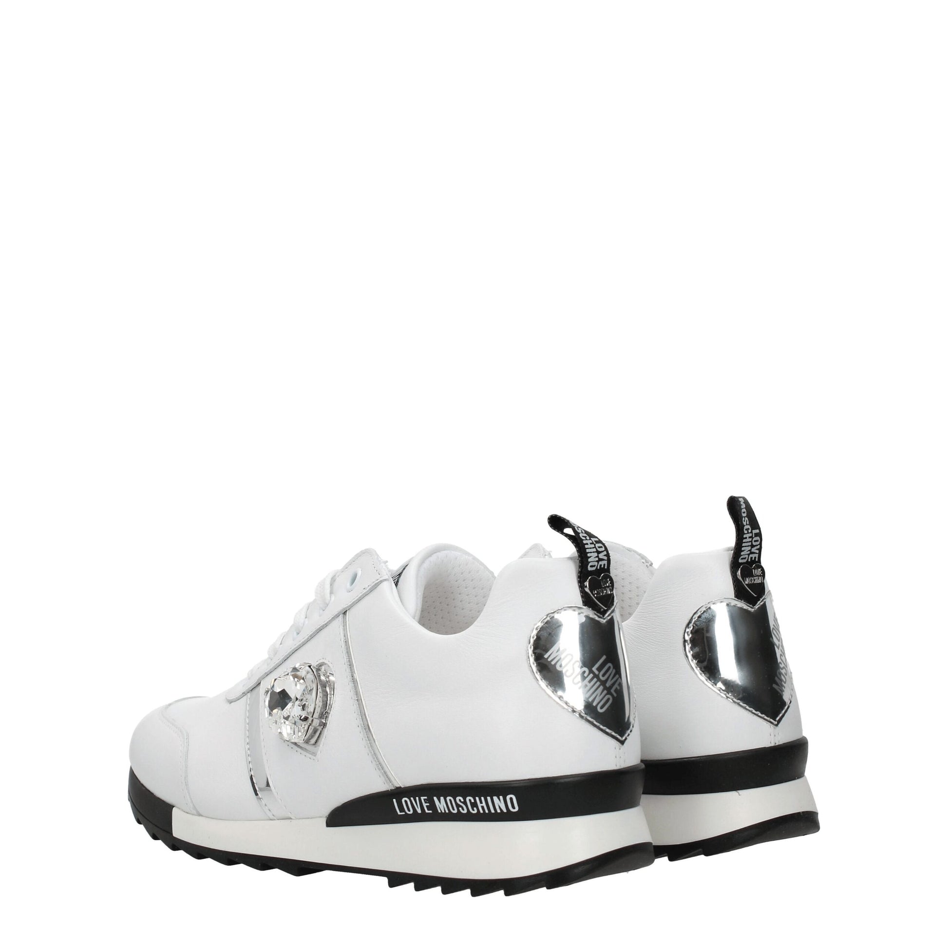 Love Moschino White Leather Sneakers - ACCEXO