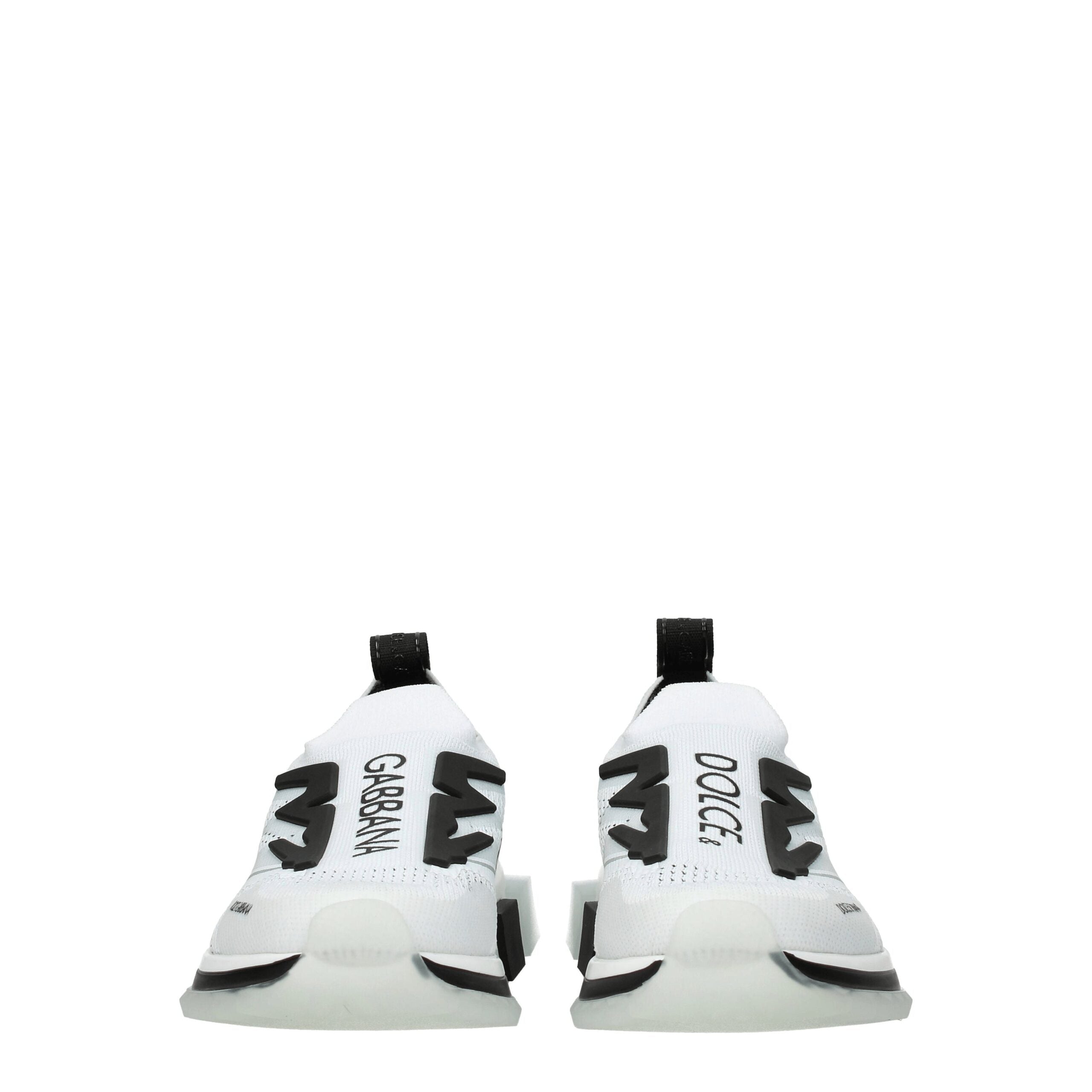 Dolce & Gabbana White Fabric Sneakers - ACCEXO
