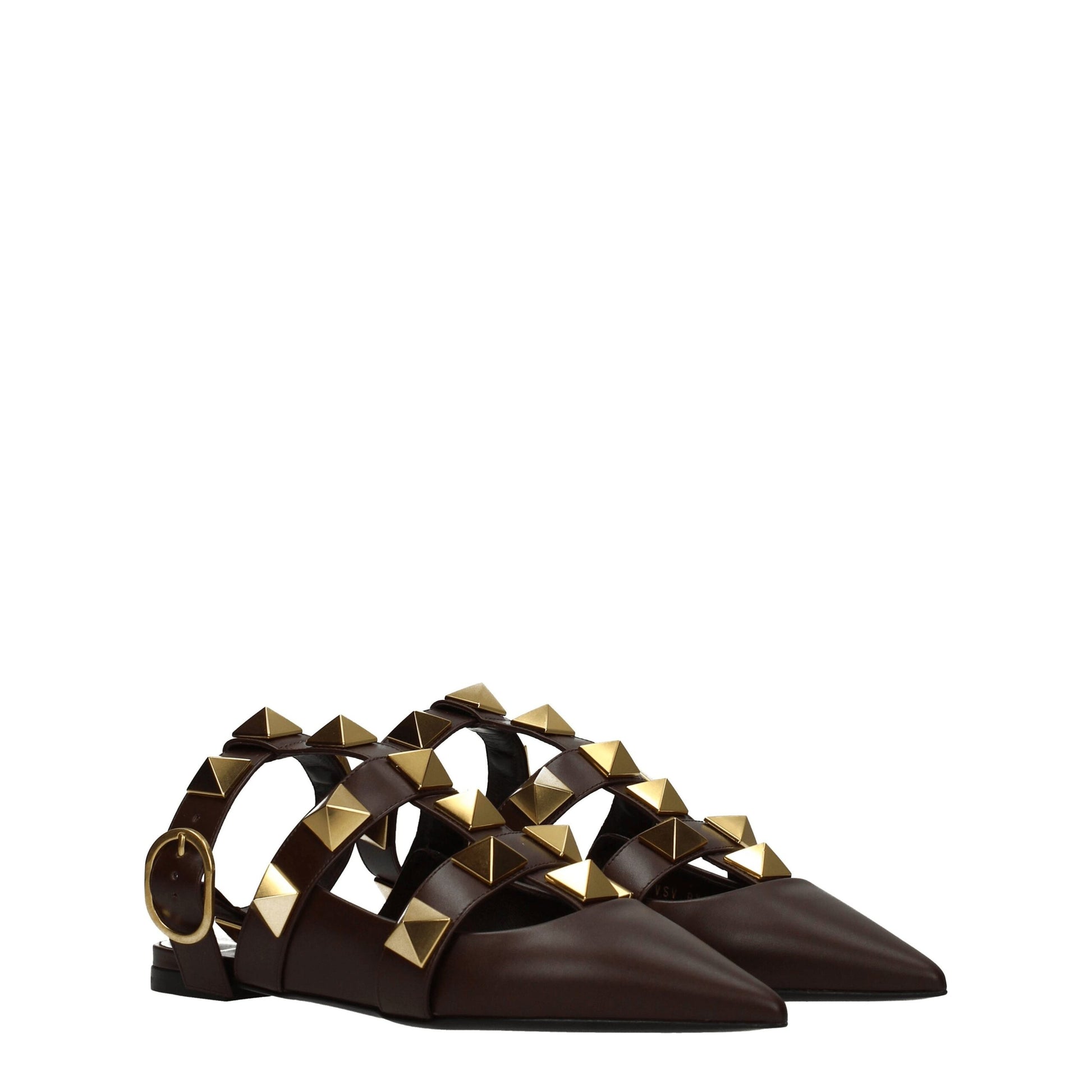 Valentino Garavani Brown Leather Sandal - ACCEXO