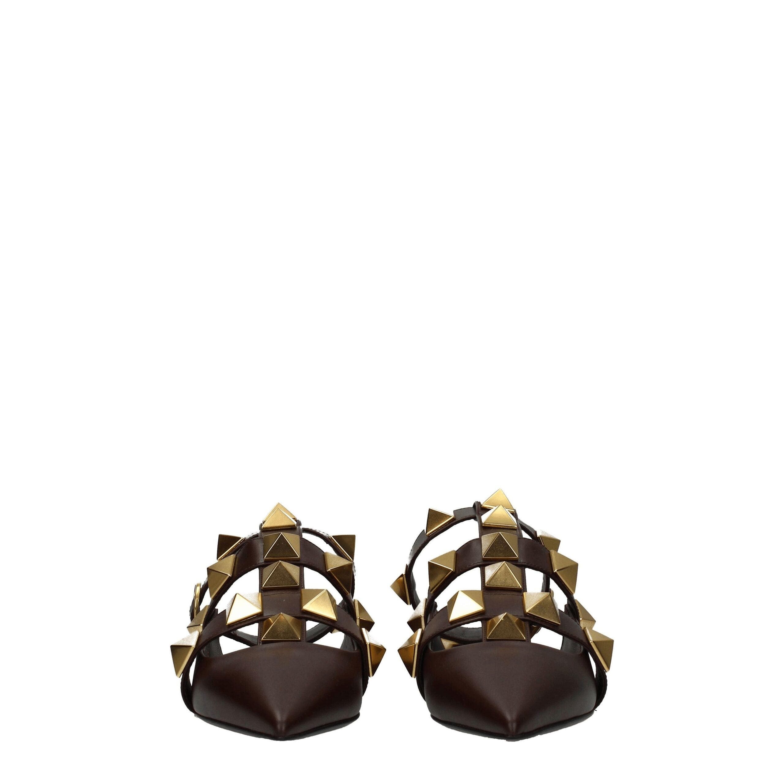 Valentino Garavani Brown Leather Sandal - ACCEXO