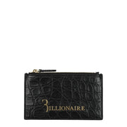 Billionaire Italian Couture Black Crocodile Cardholder - ACCEXO