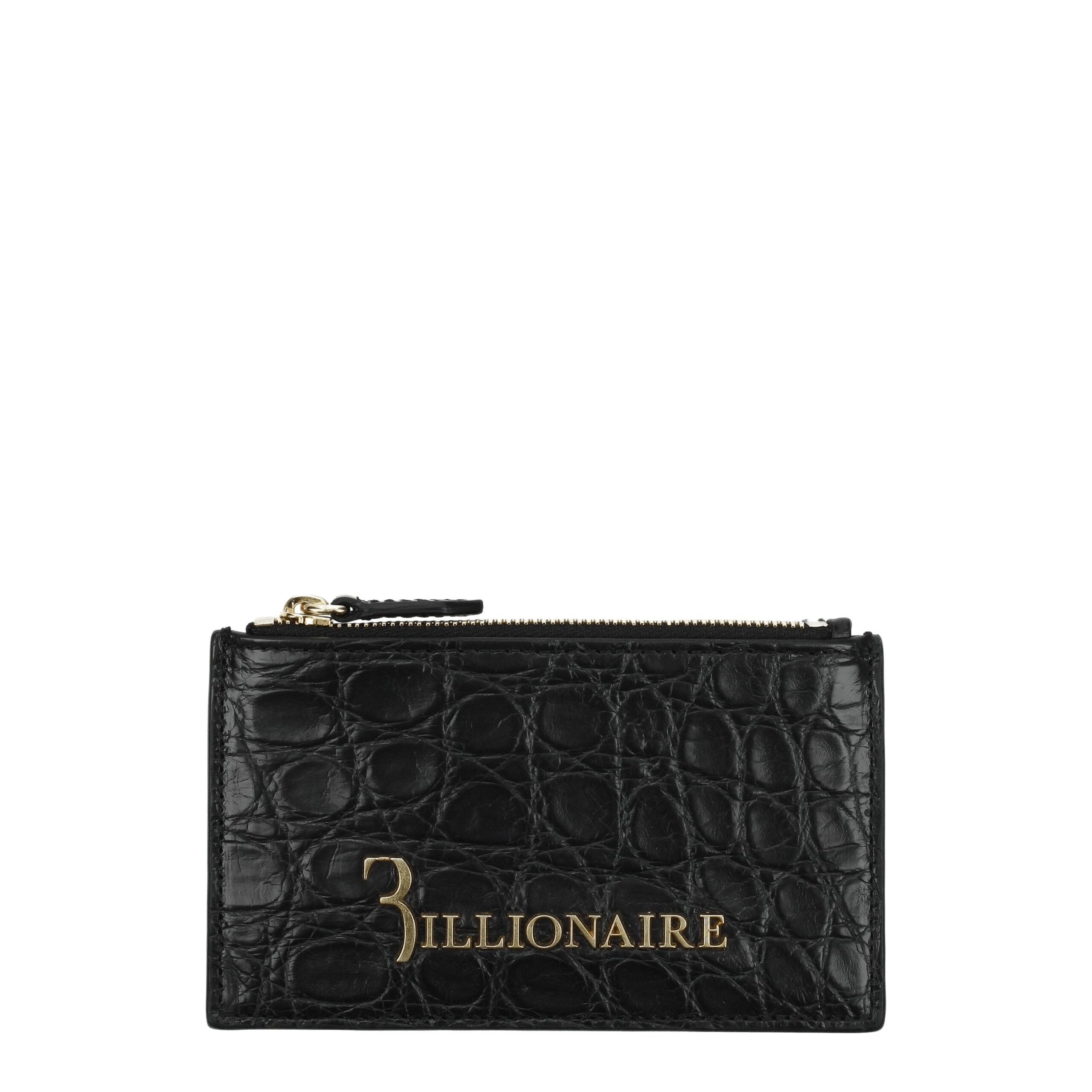 Billionaire Italian Couture Black Crocodile Cardholder - ACCEXO