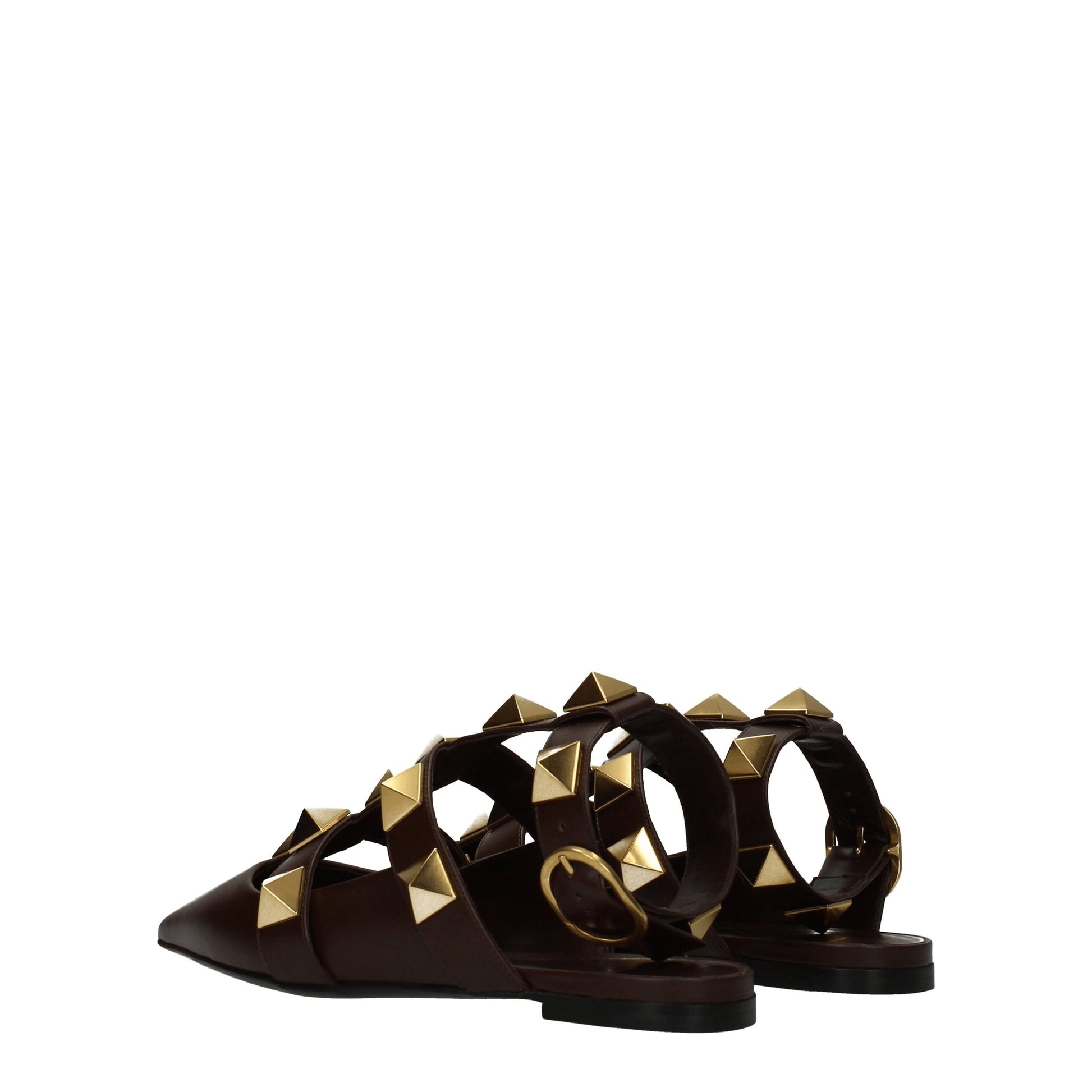 Valentino Garavani Brown Leather Sandal - ACCEXO