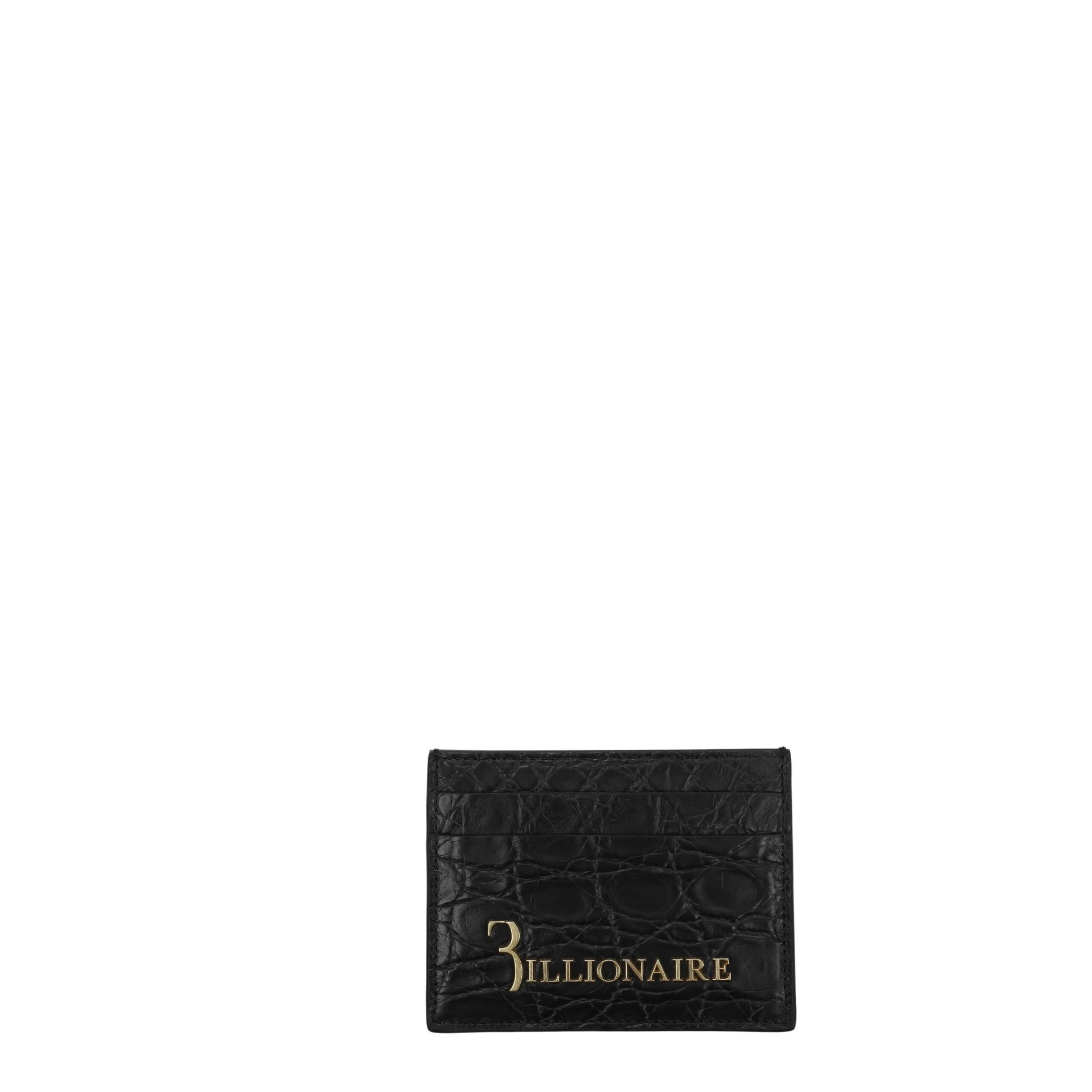 Billionaire Italian Couture Black Crocodile Cardholder - ACCEXO
