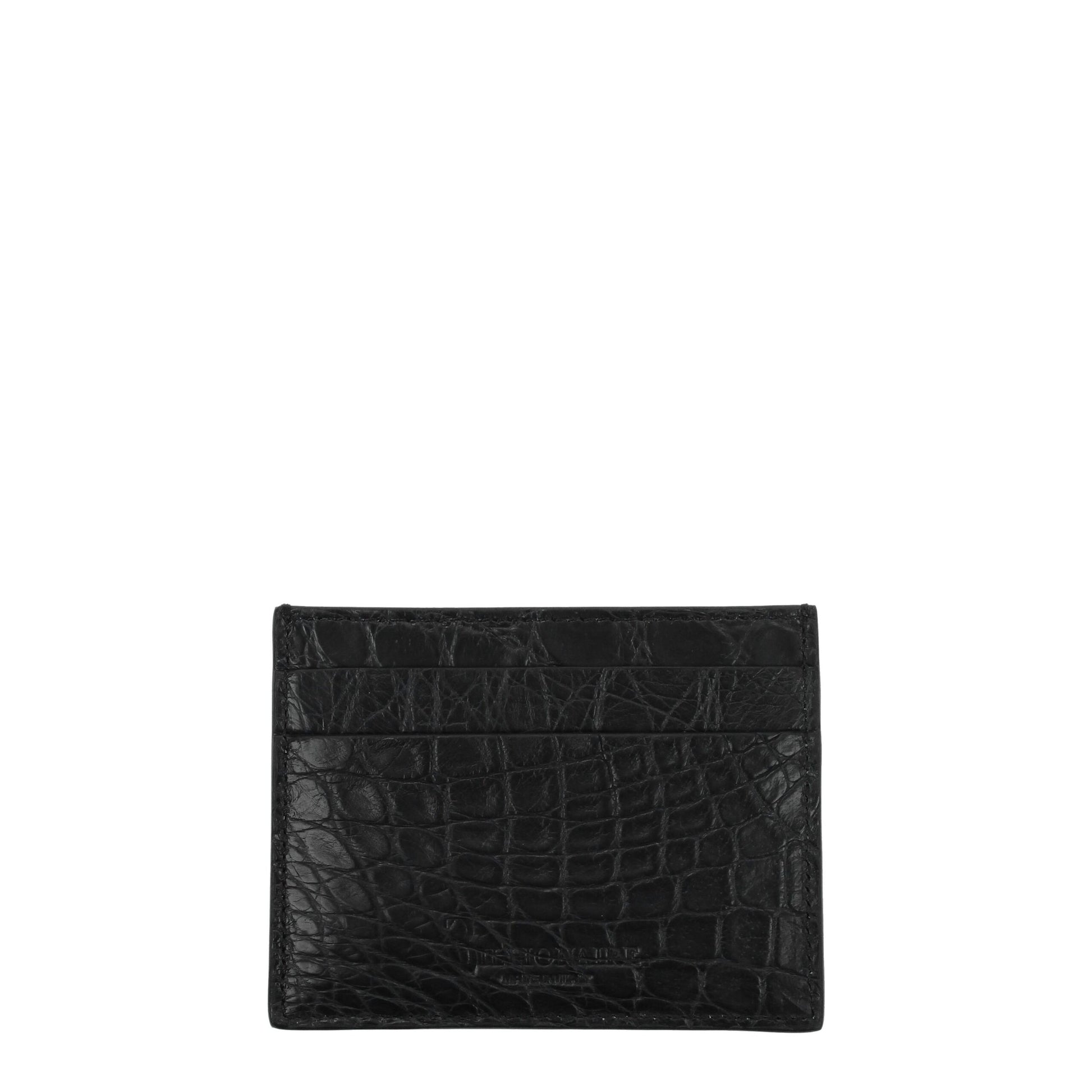 Billionaire Italian Couture Black Crocodile Cardholder - ACCEXO