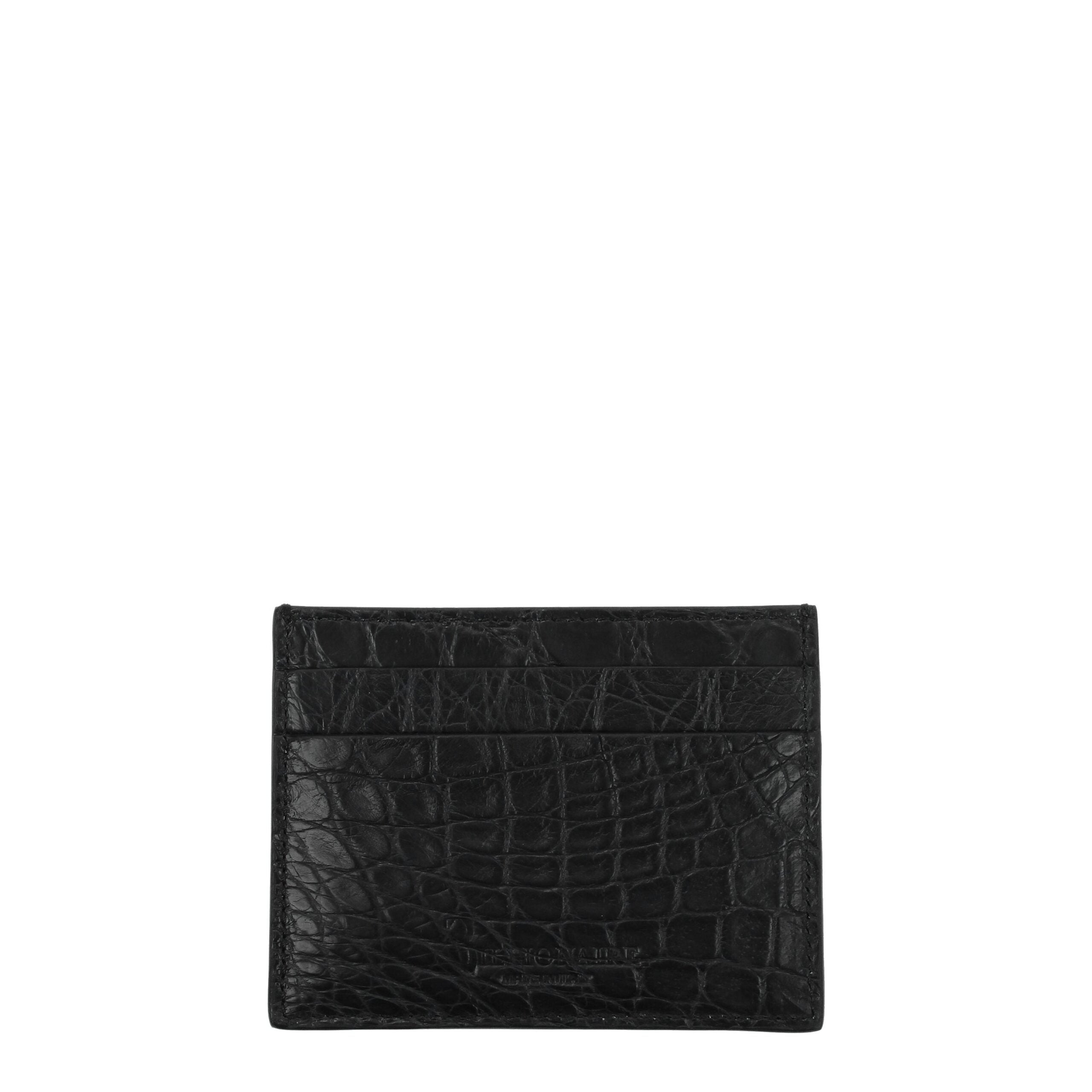 Billionaire Italian Couture Black Crocodile Cardholder - ACCEXO