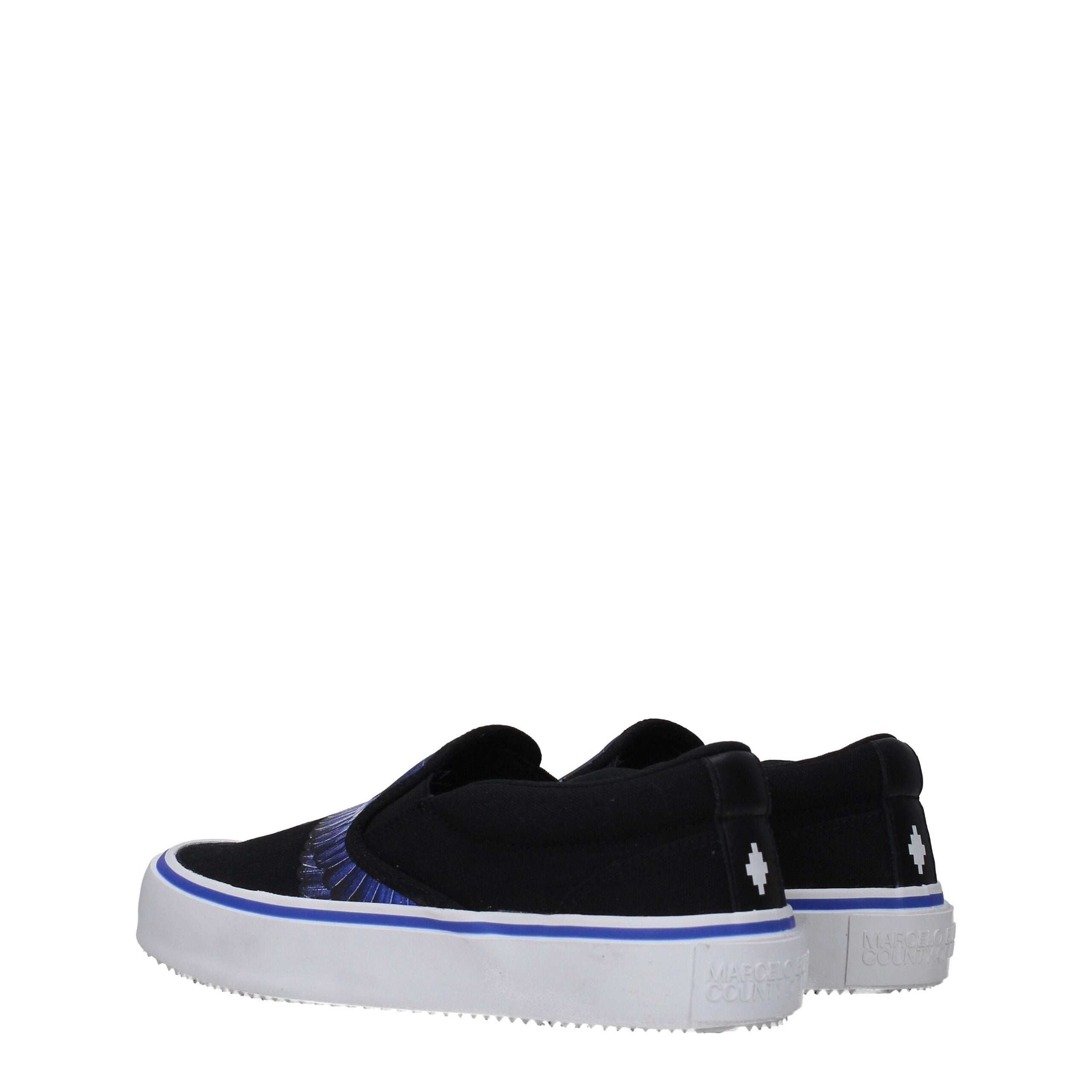 Marcelo Burlon Black Fabric Slip-On Loafer - ACCEXO