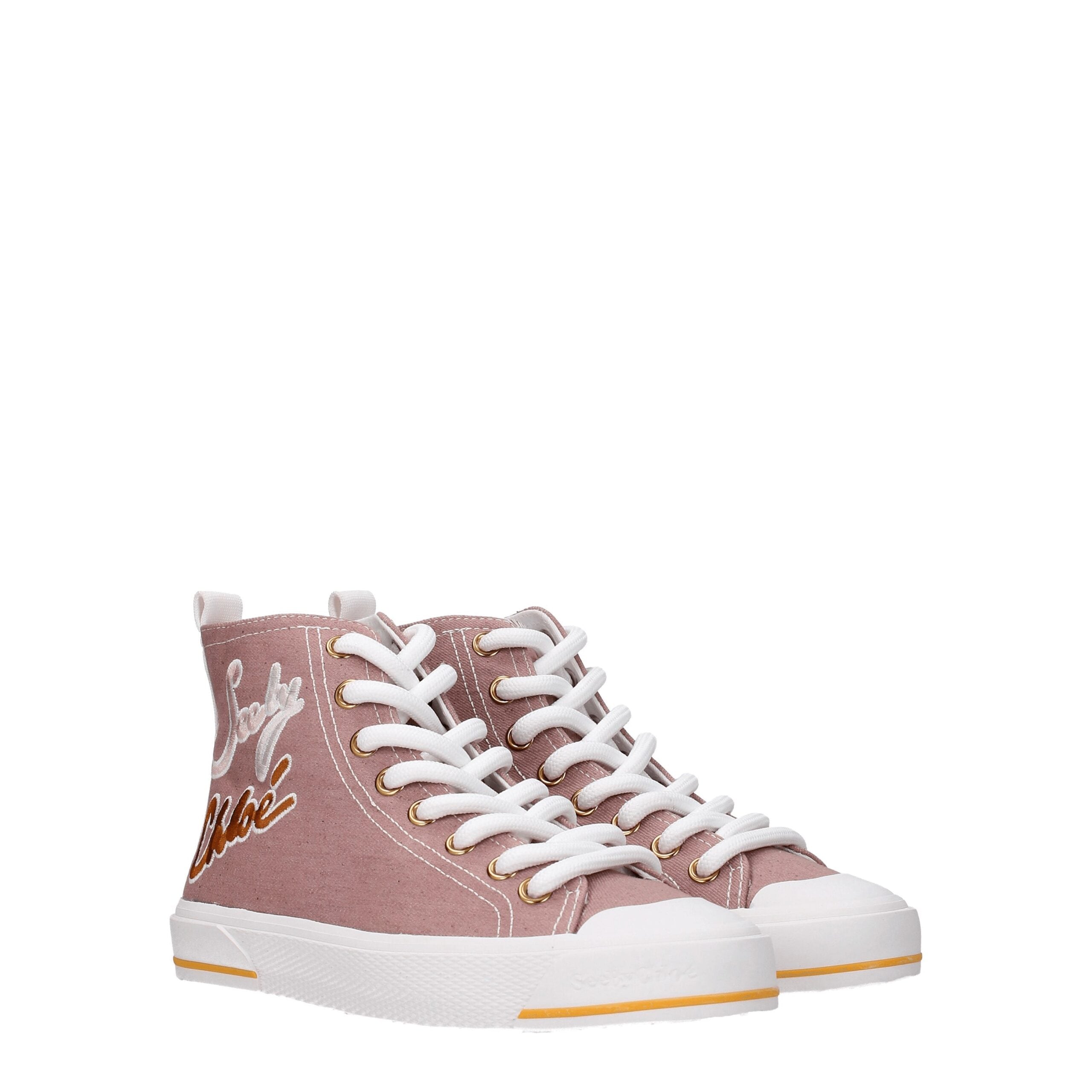 See By Chloé Pink Fabric Sneakers - ACCEXO