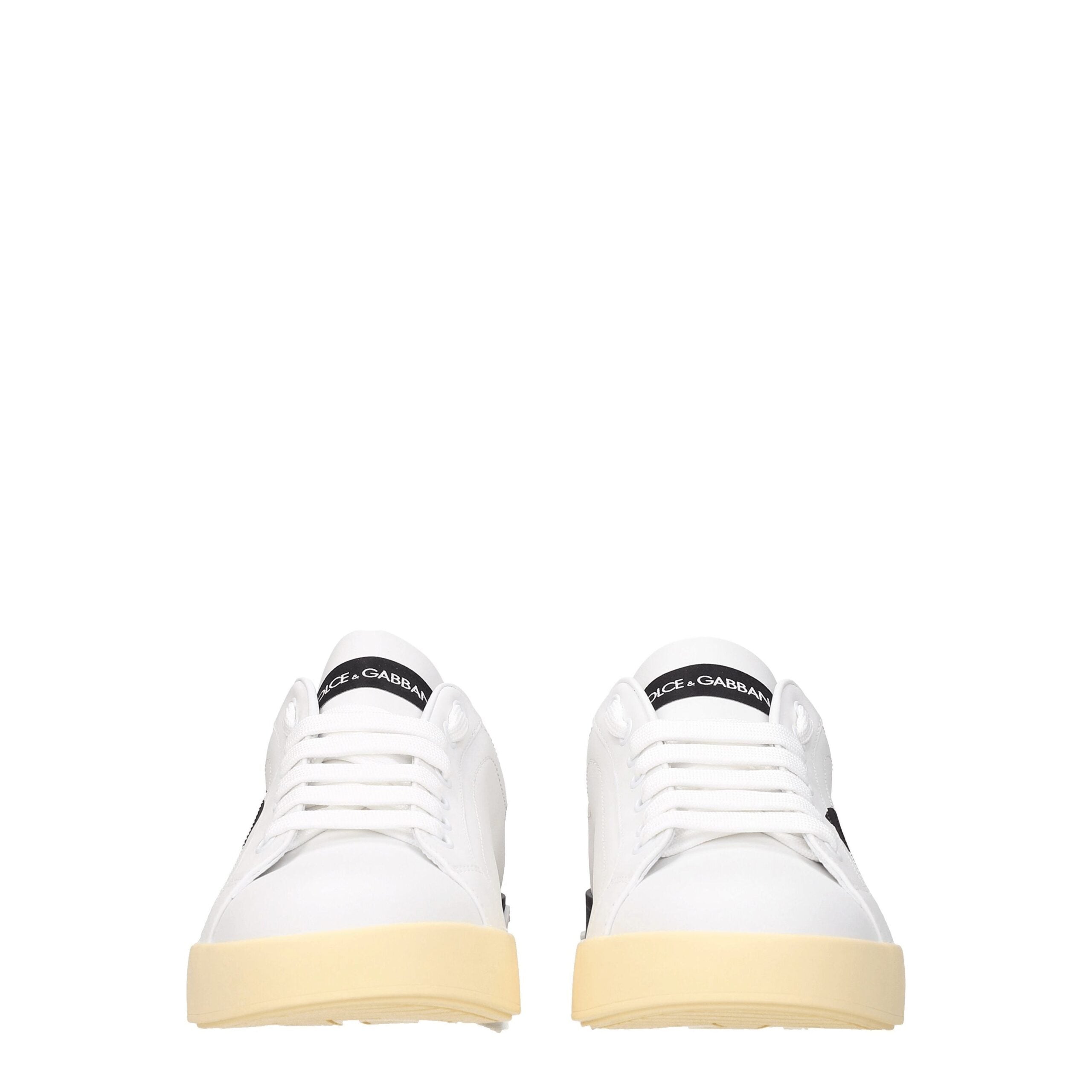 Dolce & Gabbana White Leather Sneakers