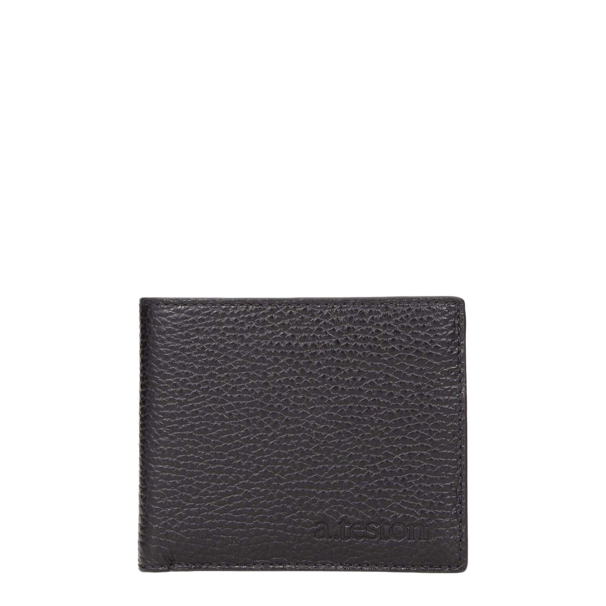 Testoni Black Leather Wallets - ACCEXO