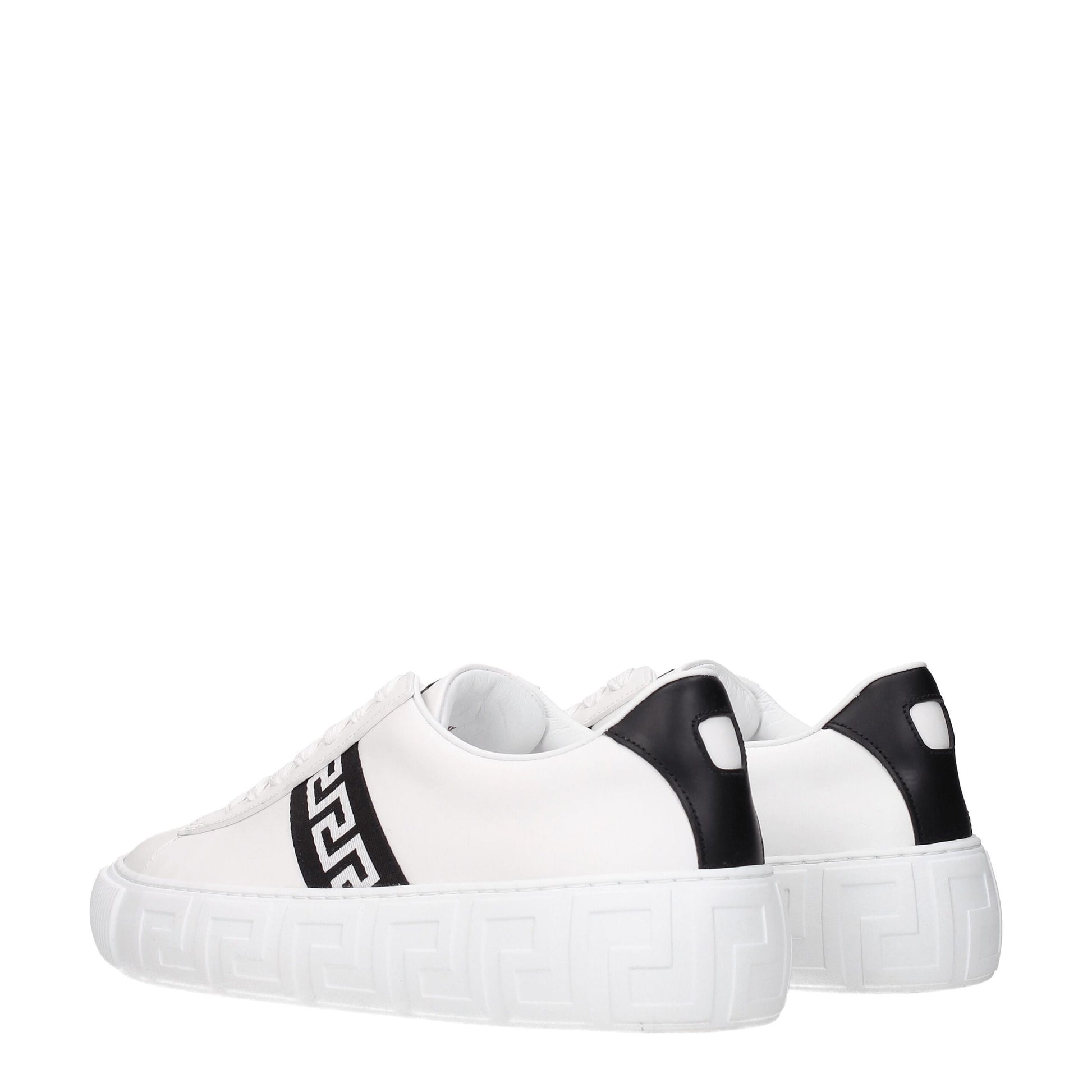 Versace White Leather Sneakers - ACCEXO
