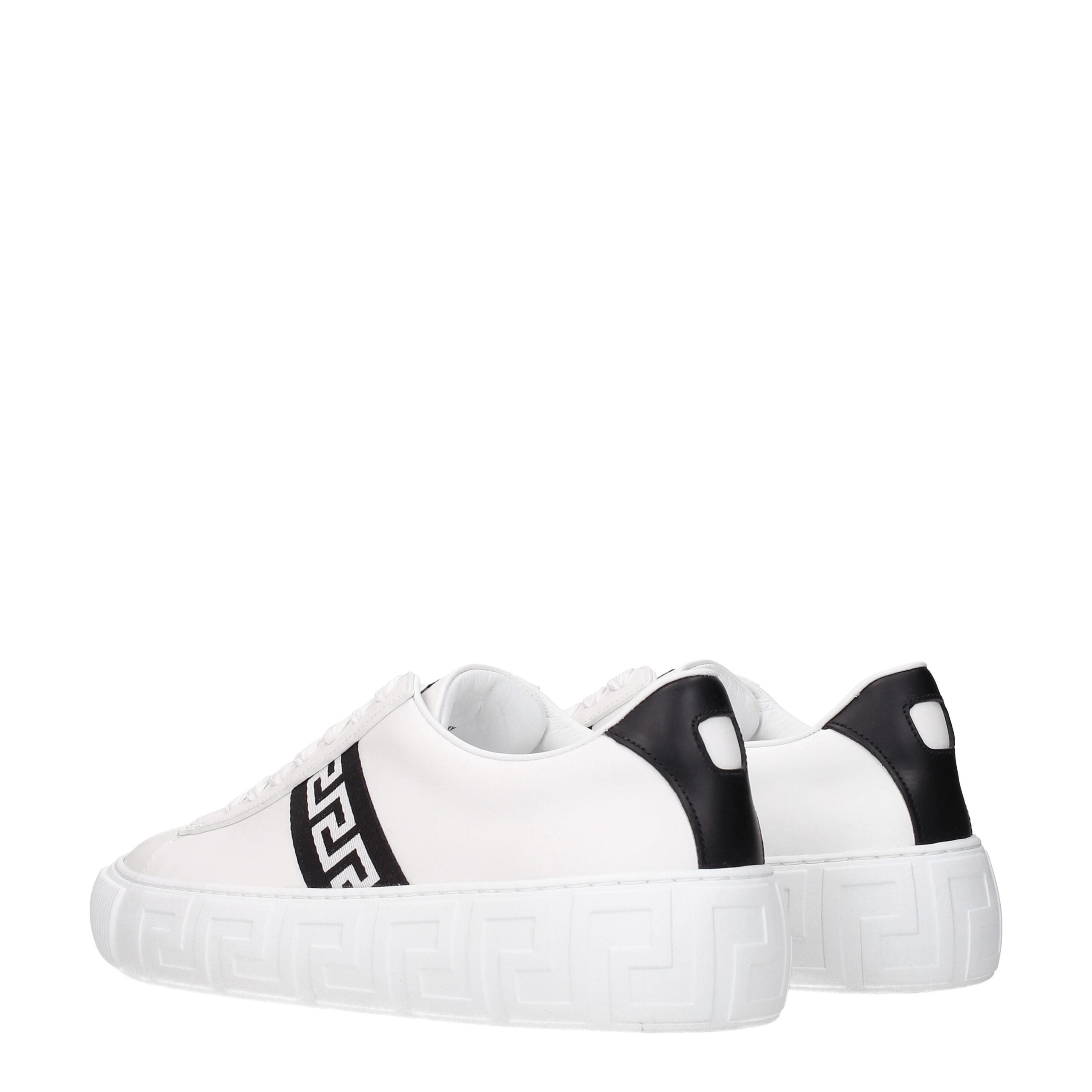 Versace White Leather Sneakers - ACCEXO