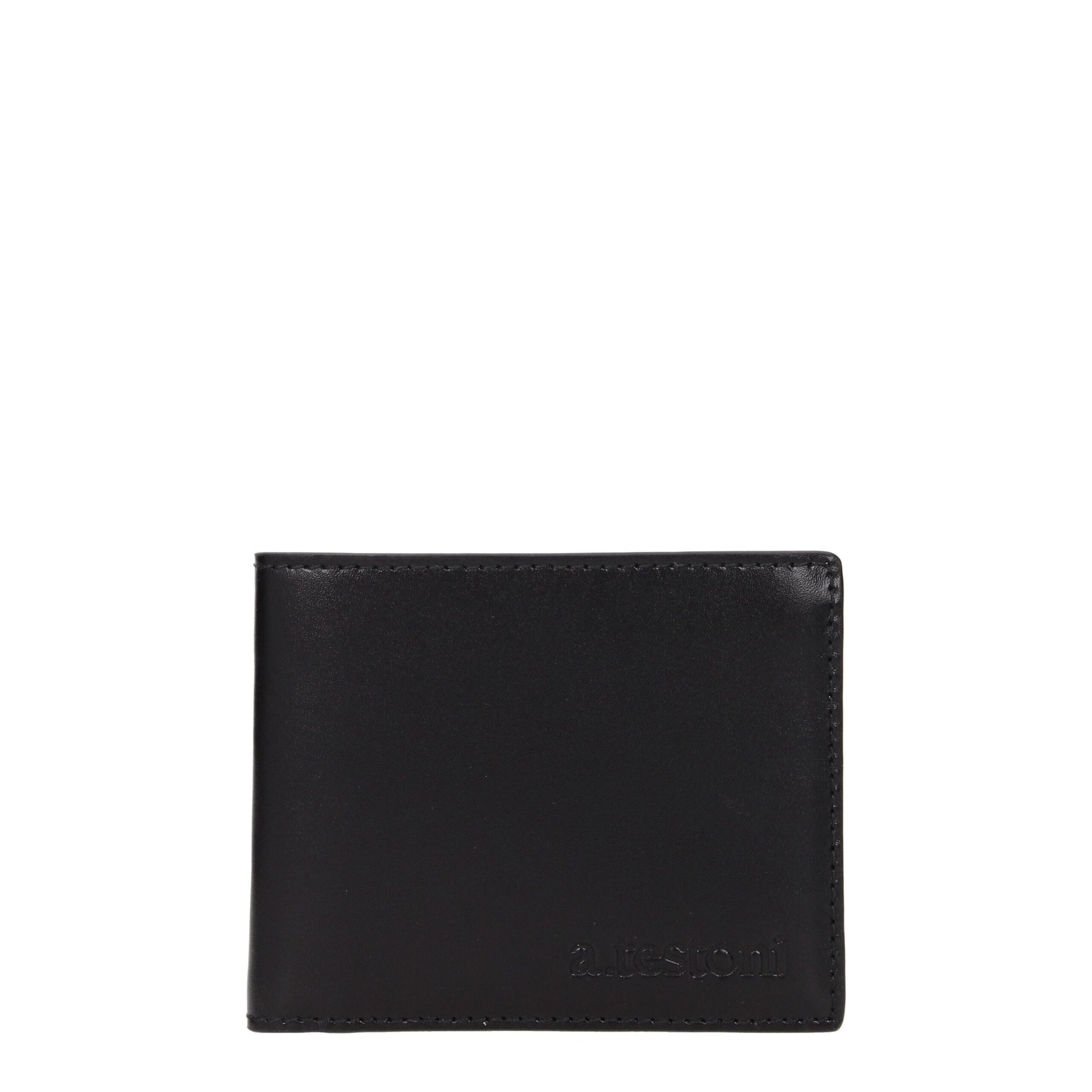 Testoni Black Leather Wallets - ACCEXO