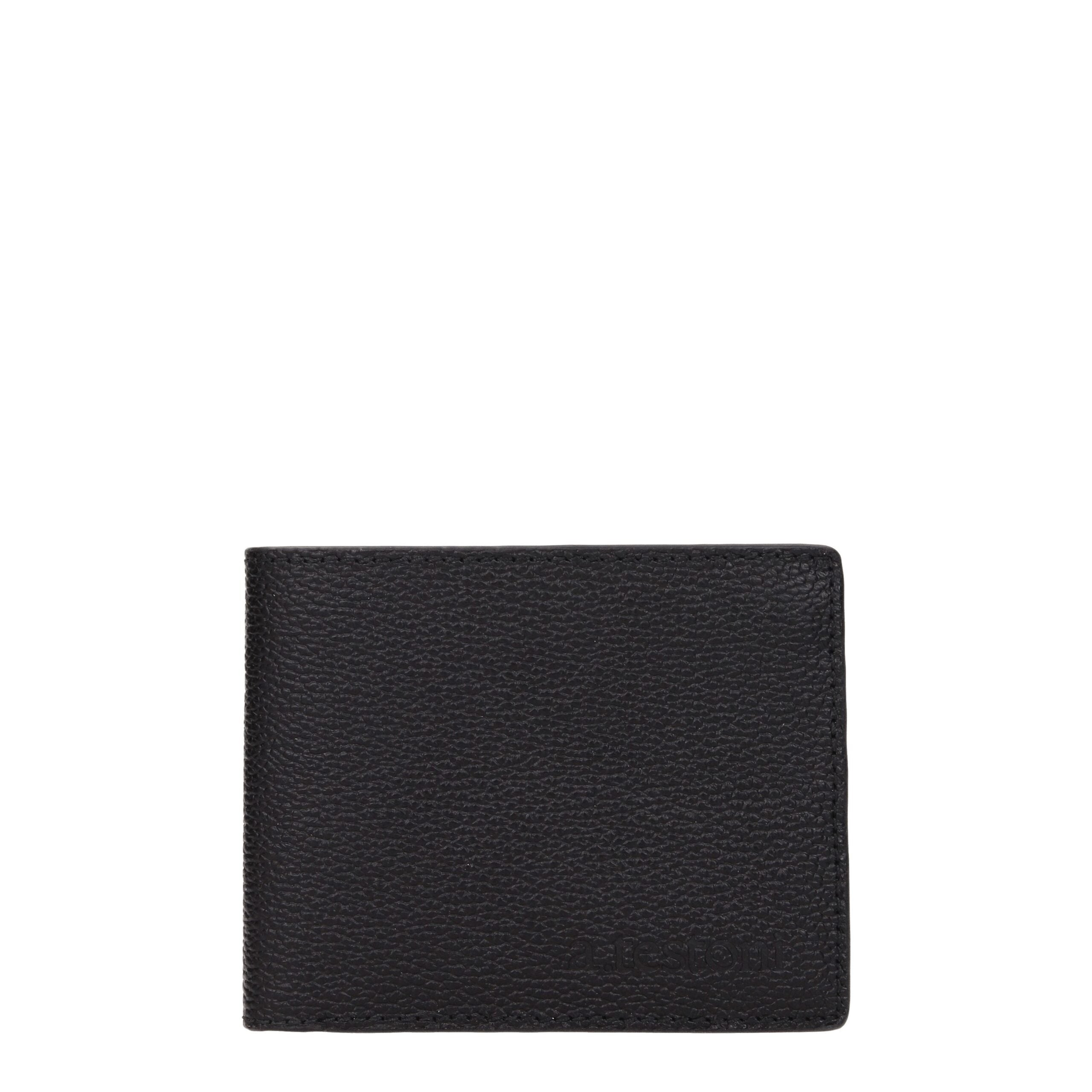 Testoni Black Leather Wallets - ACCEXO