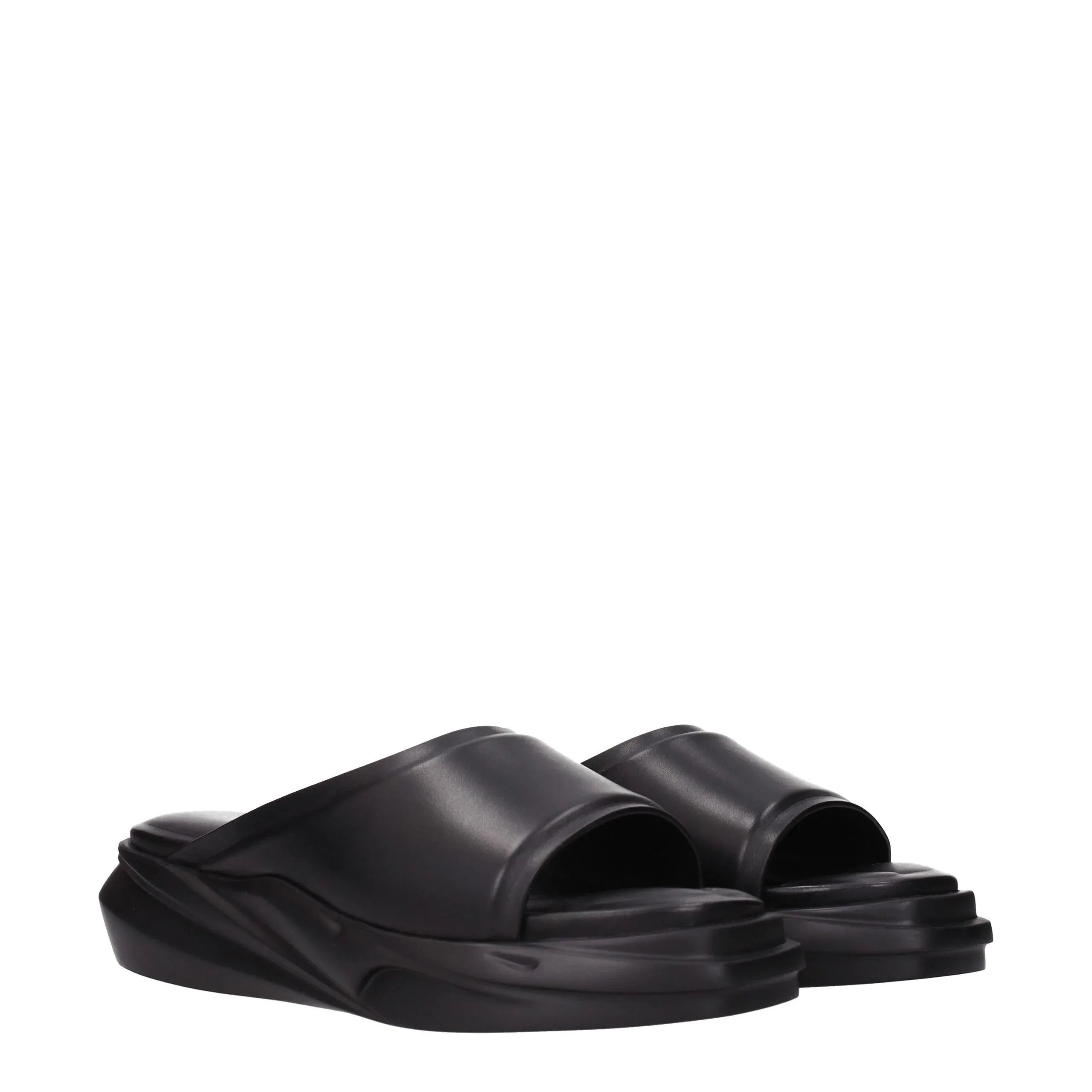 Alyx Black Leather Slippers Secondary image