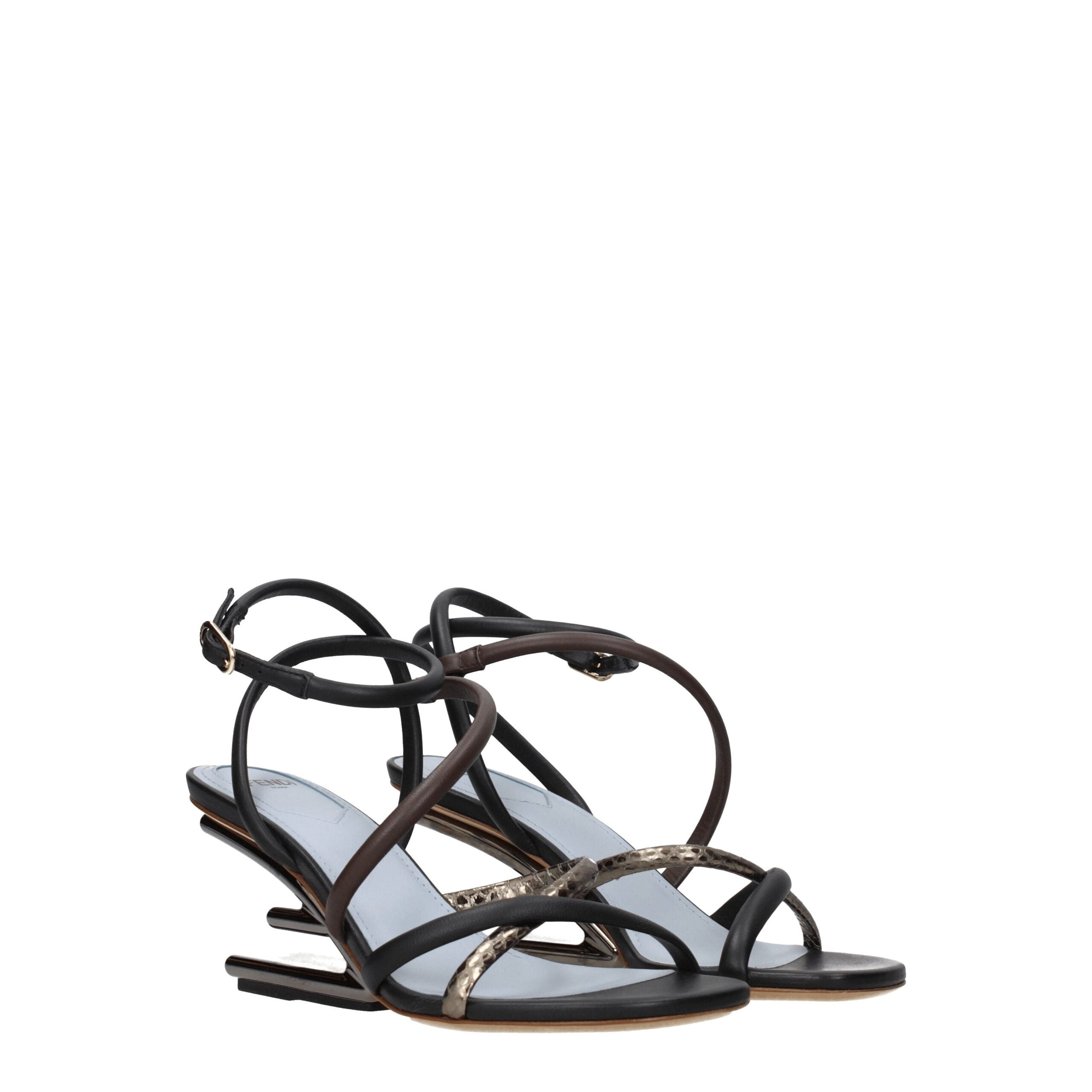 Fendi Multicolor Leather Sandal