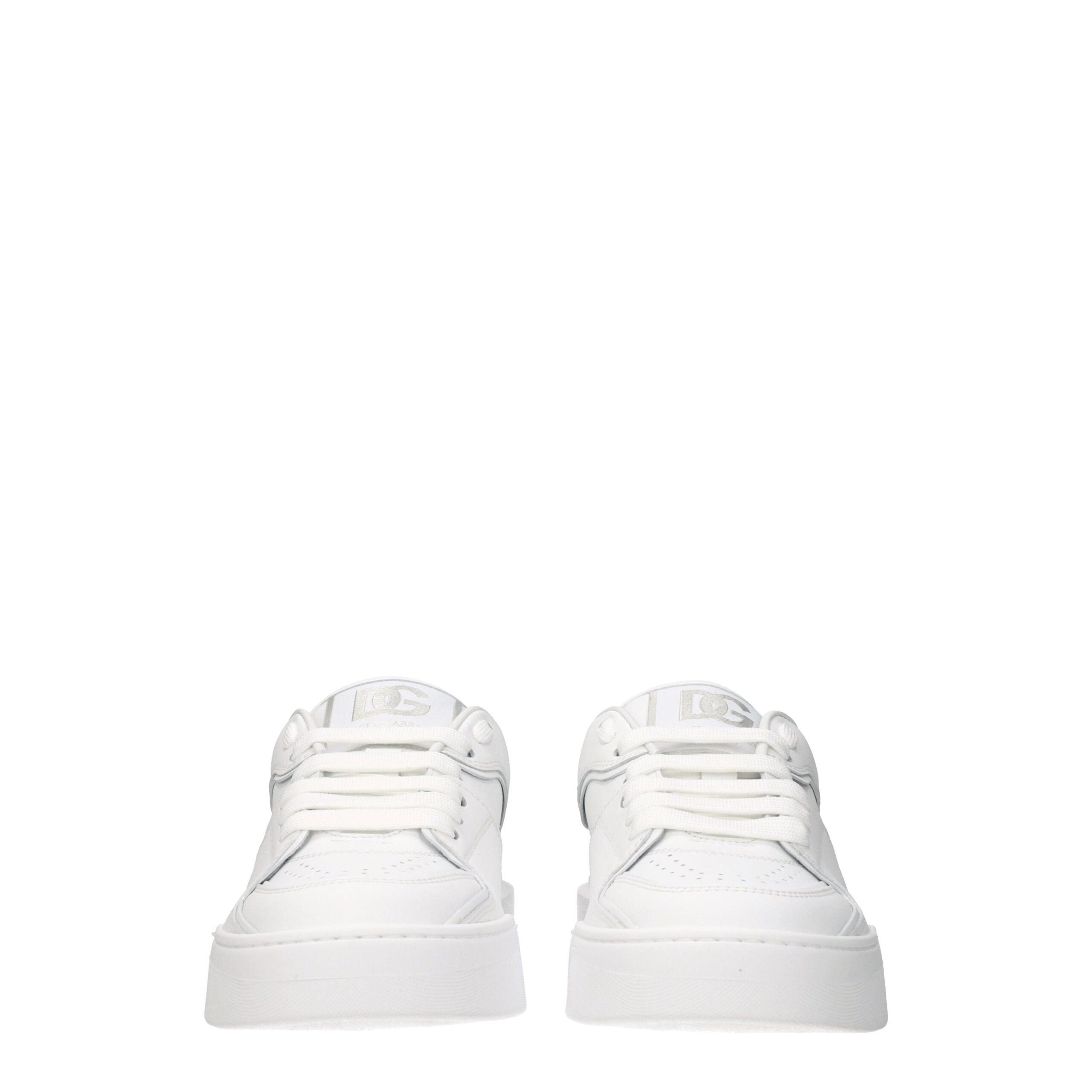 Dolce & Gabbana White Leather Sneakers