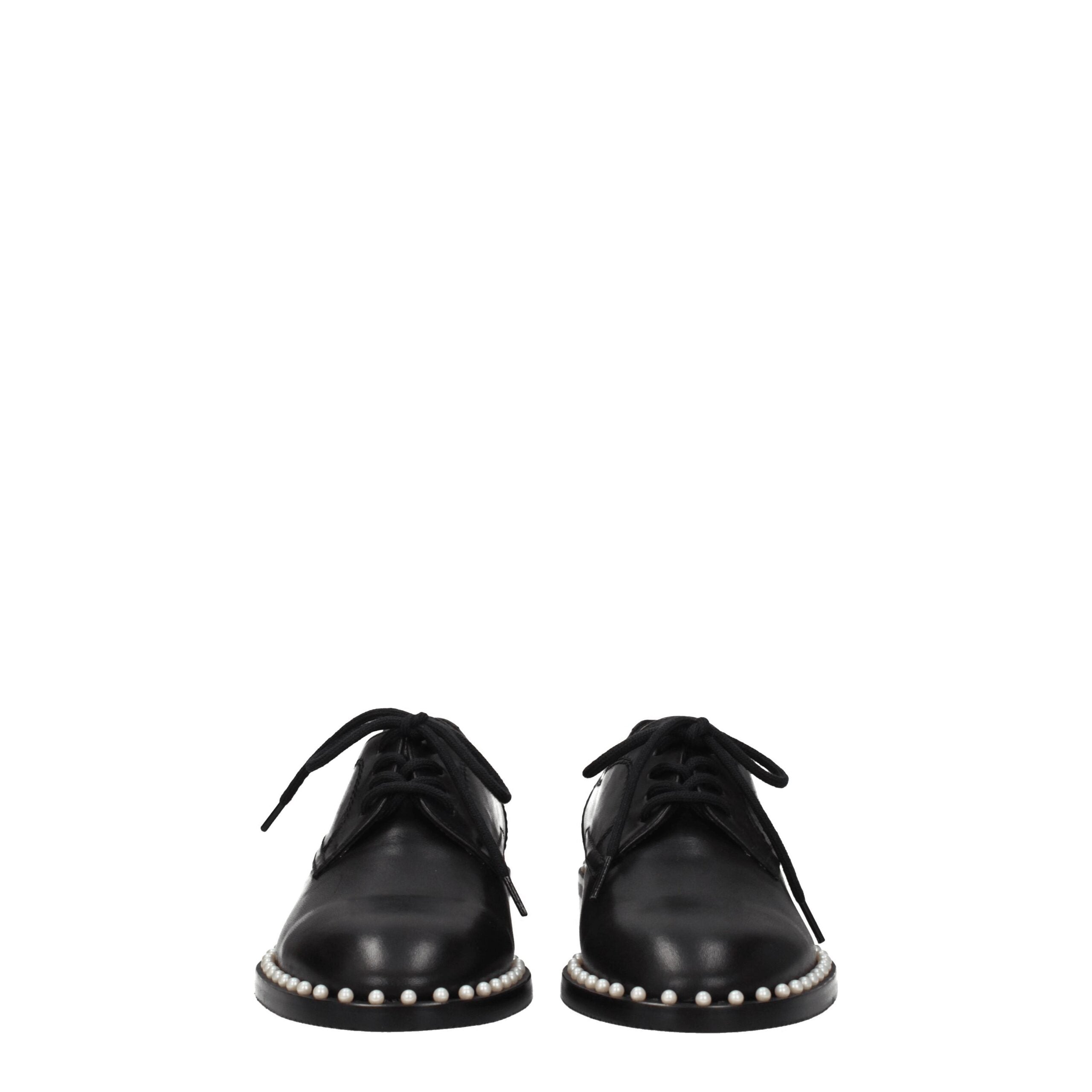 Stuart Weitzman Black Leather Oxfords And Derbies