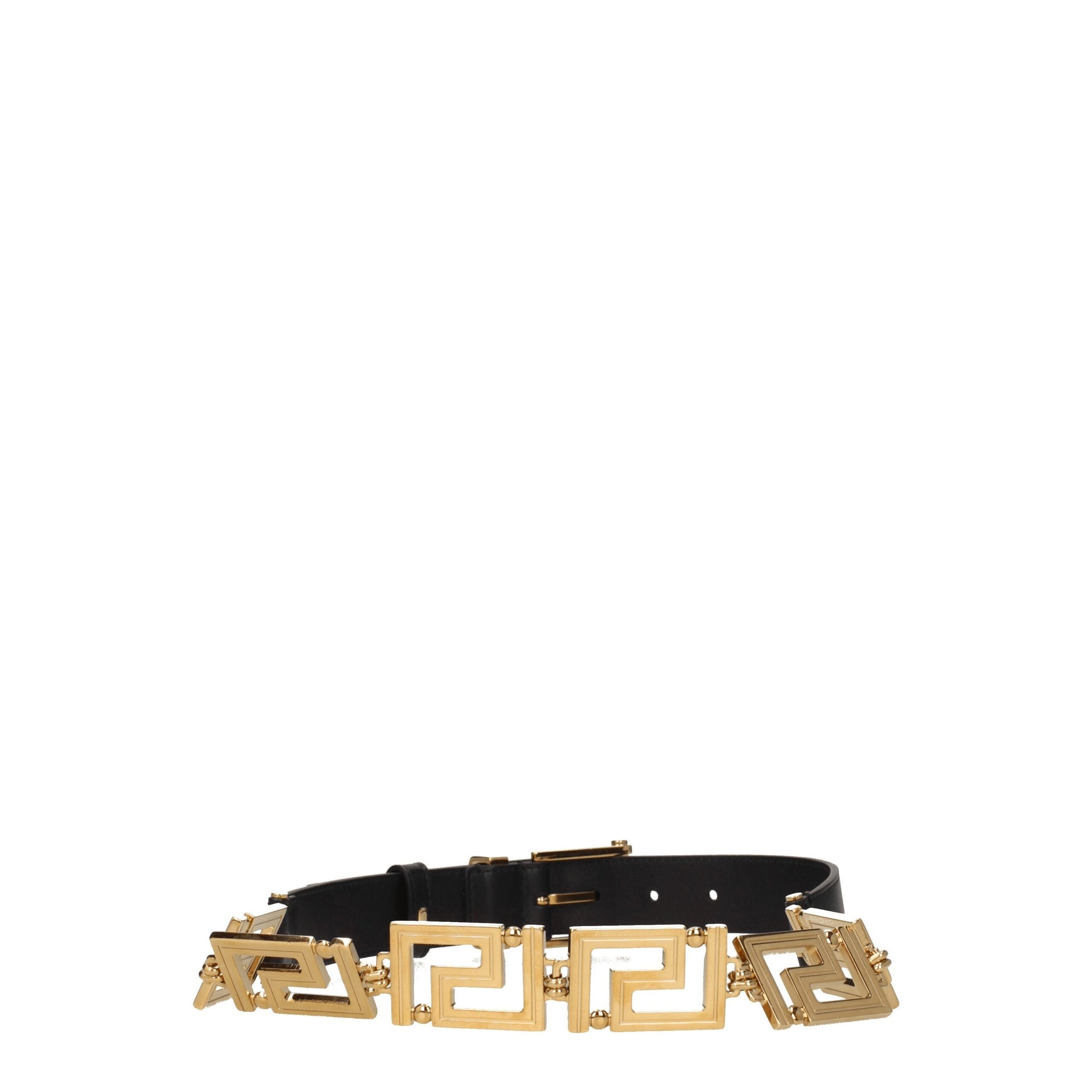 Versace Black Leather Belt