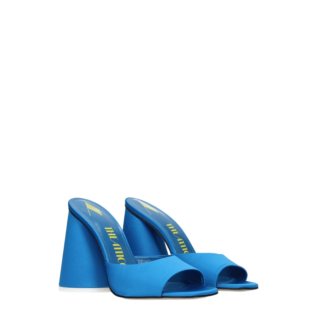 The Attico Light Blue Satin Platform Sandals