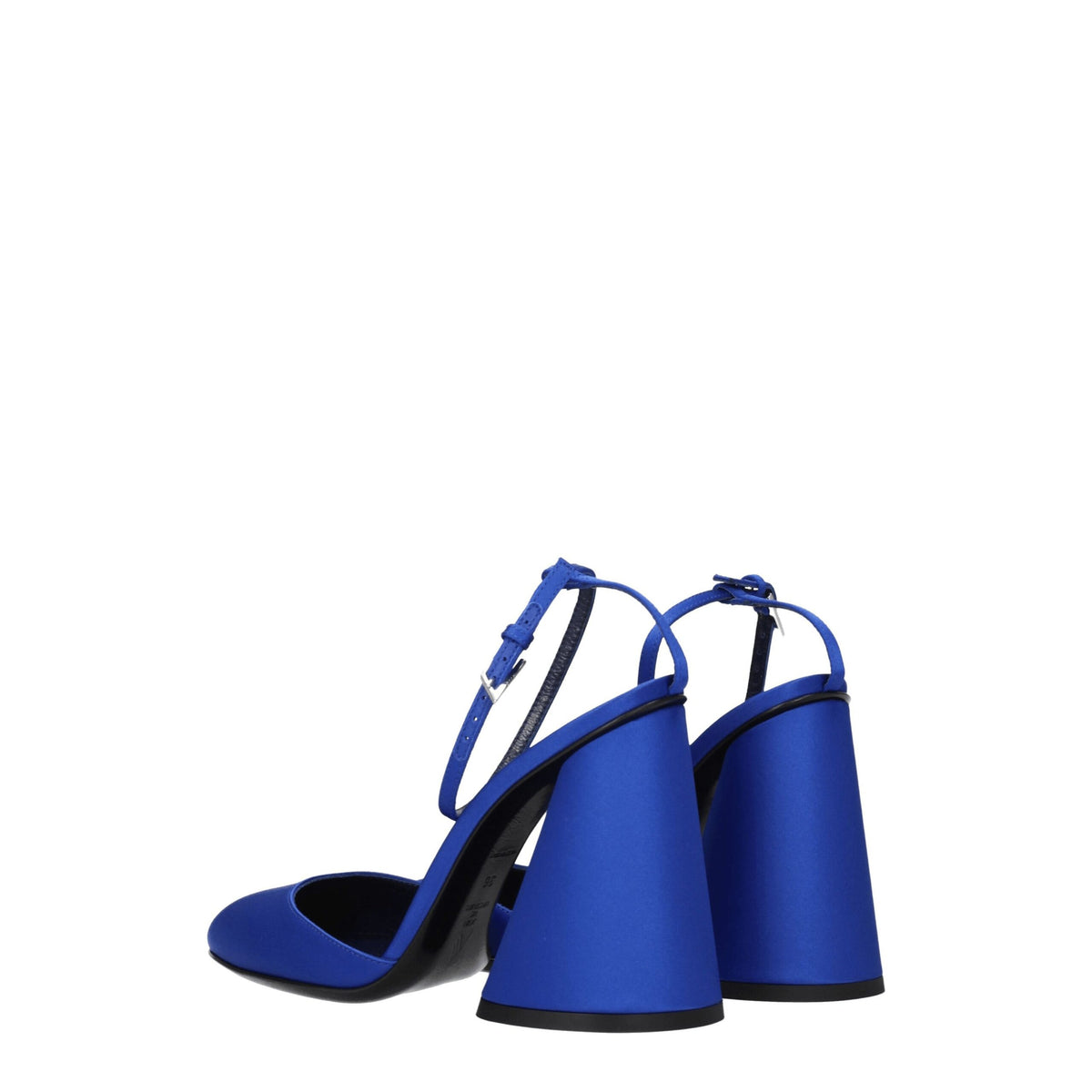 The Attico Blue Satin Platform Sandals